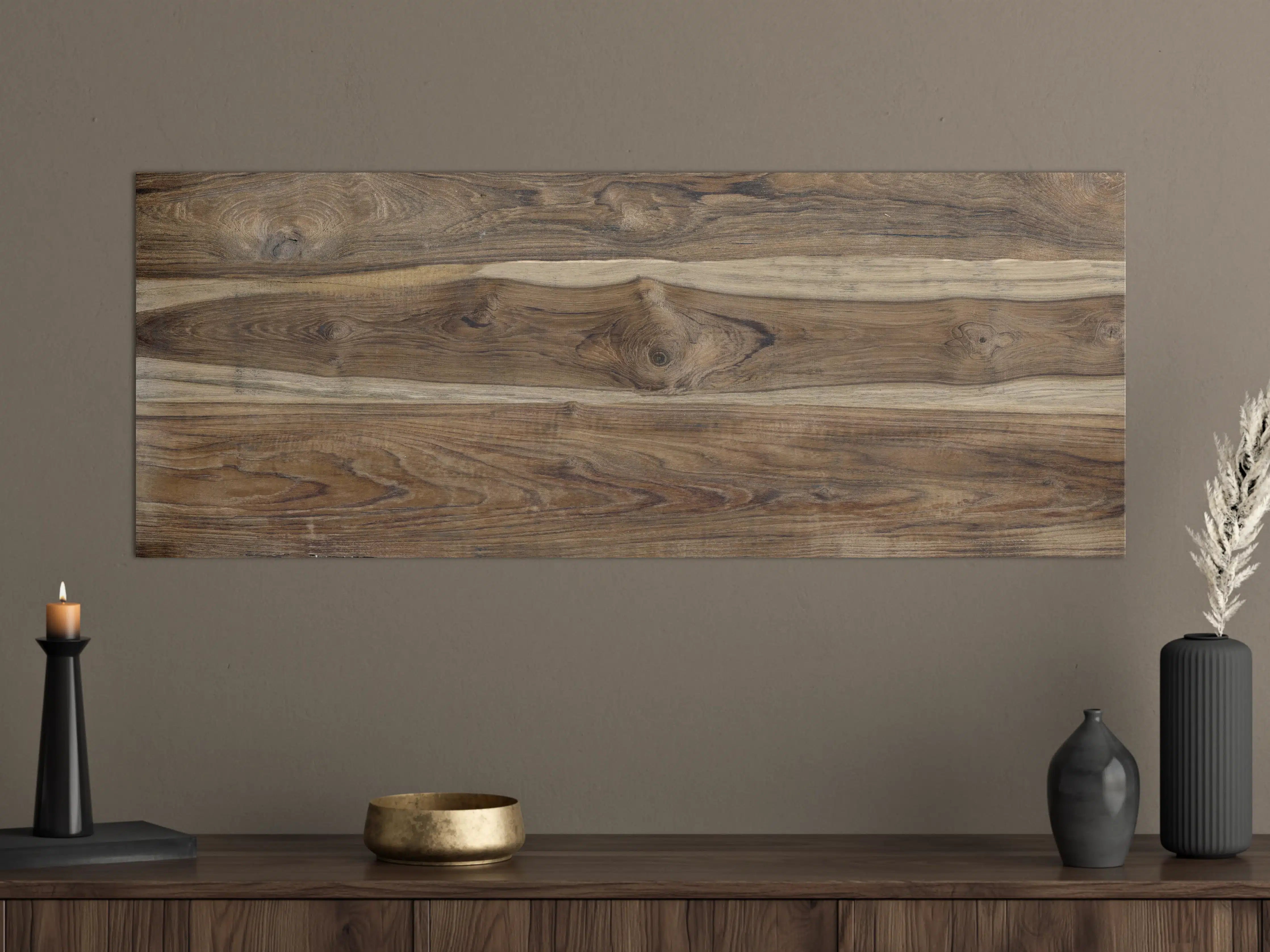 Große Wandbilder - Dunkle Holzoptik