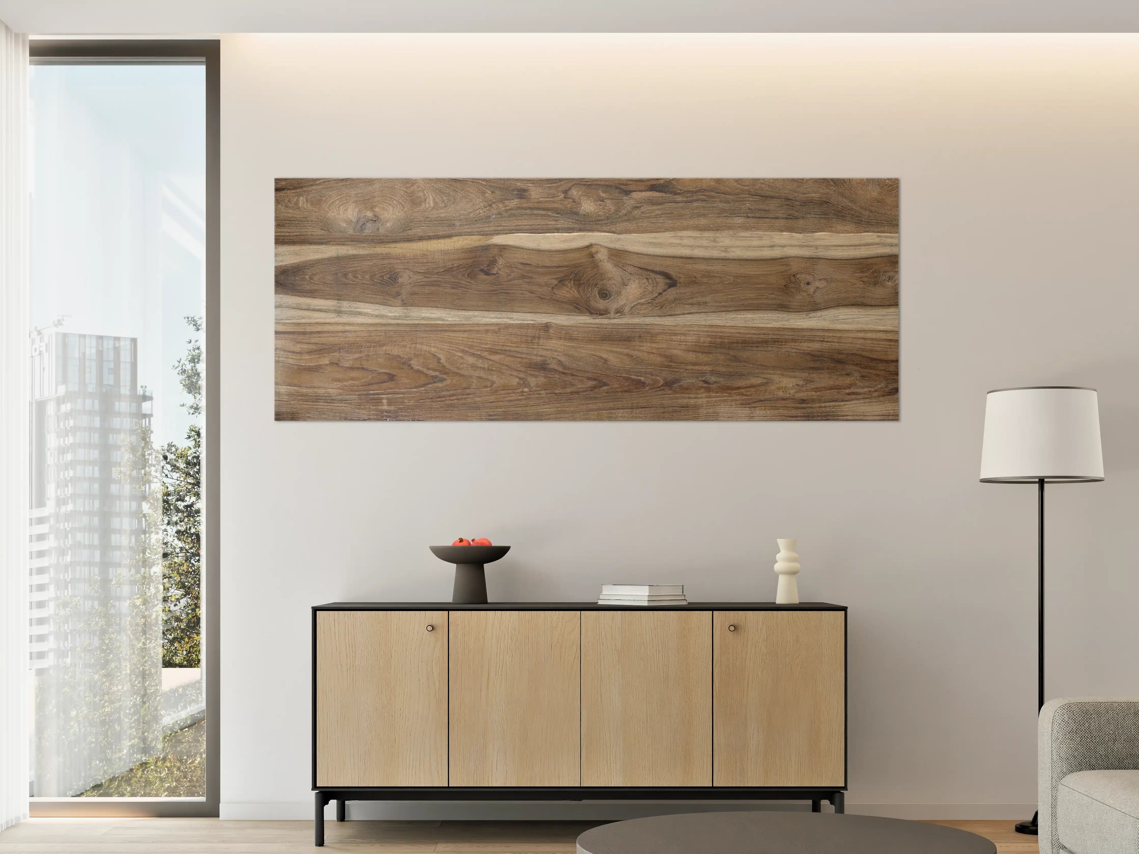 Große Wandbilder - Dunkle Holzoptik
