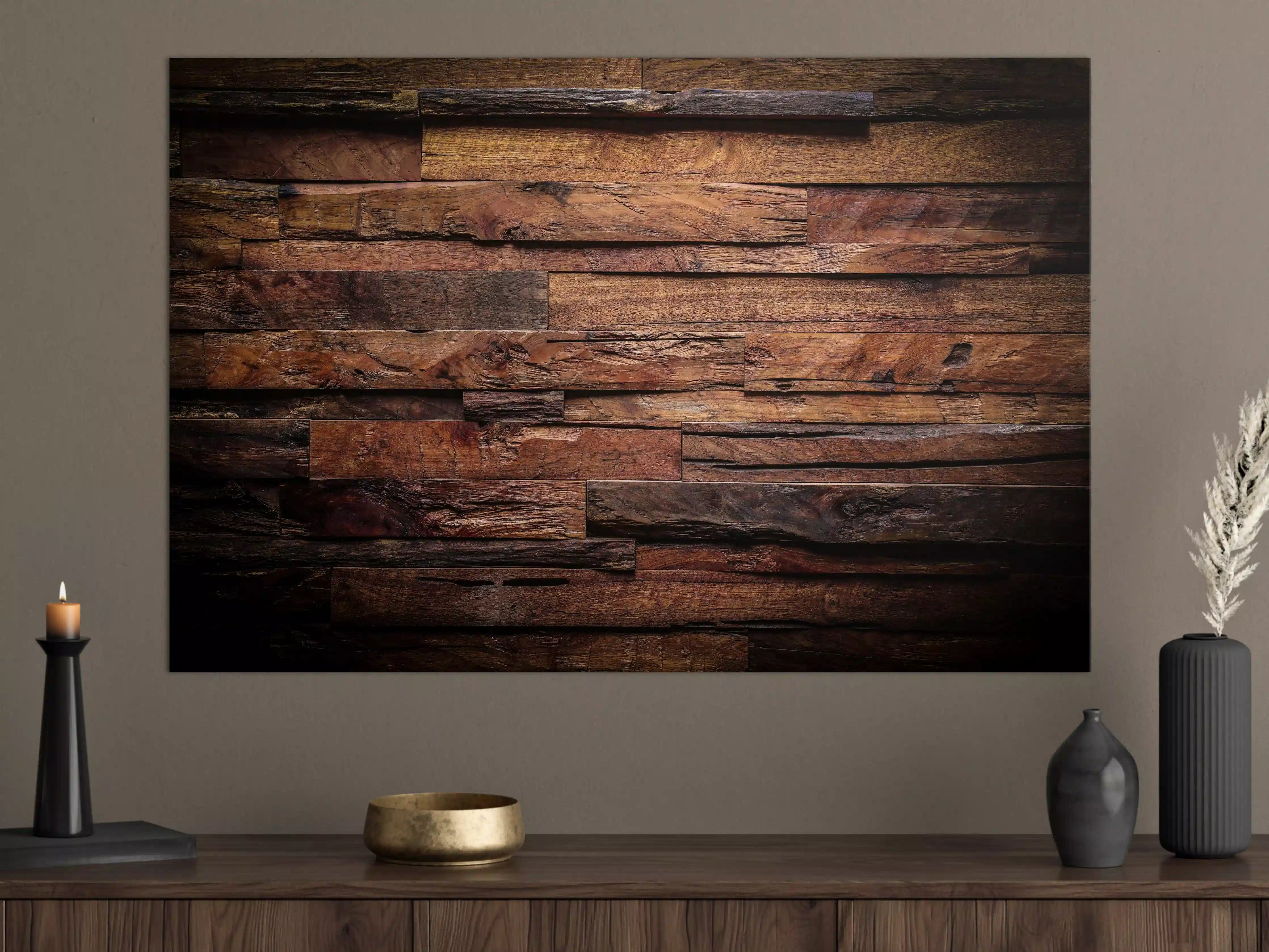 Große Wandbilder - Dunkle Holztextur