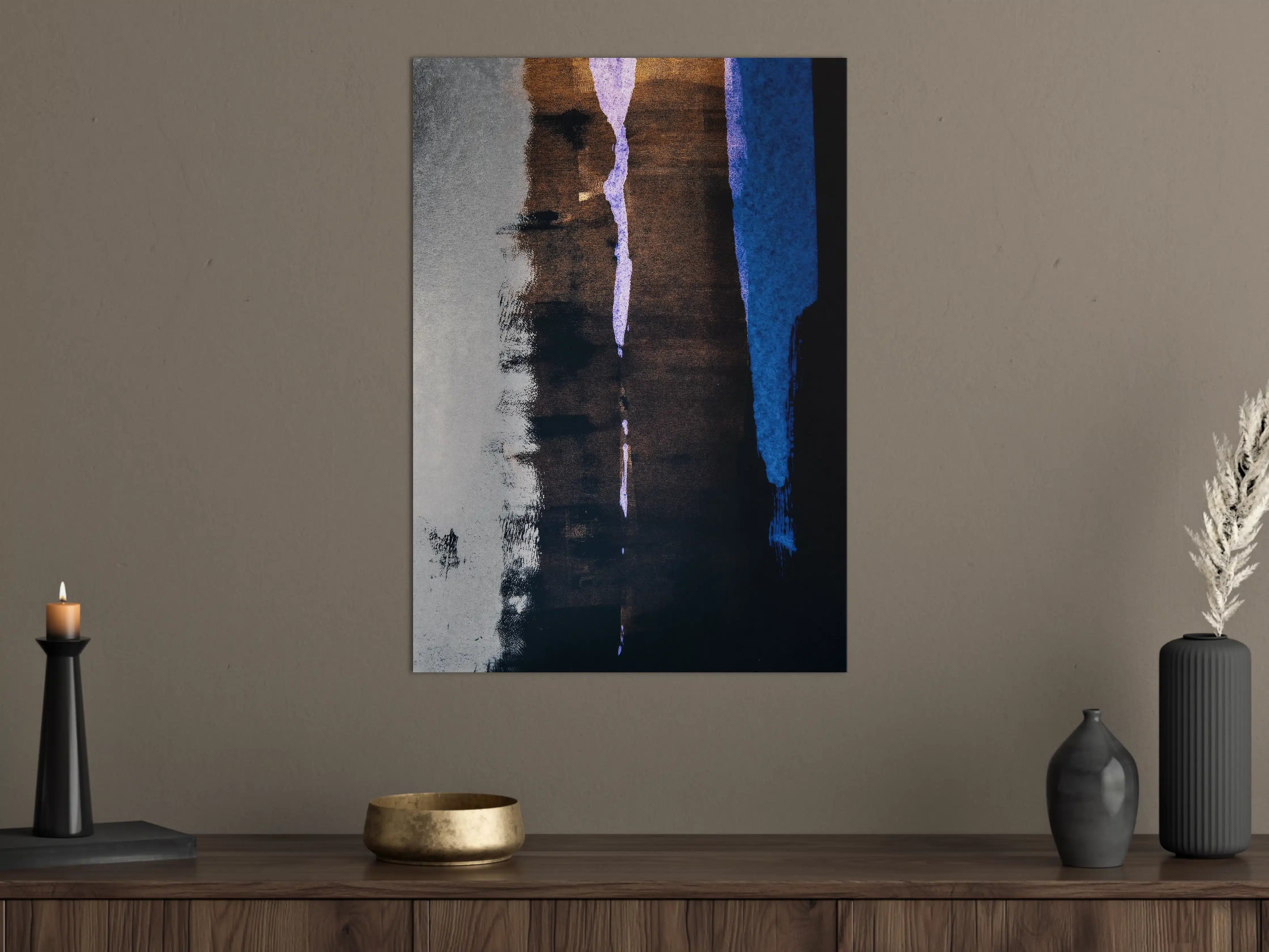 Große Wandbilder - Dunkle Reflexion Abstrakte Kunst