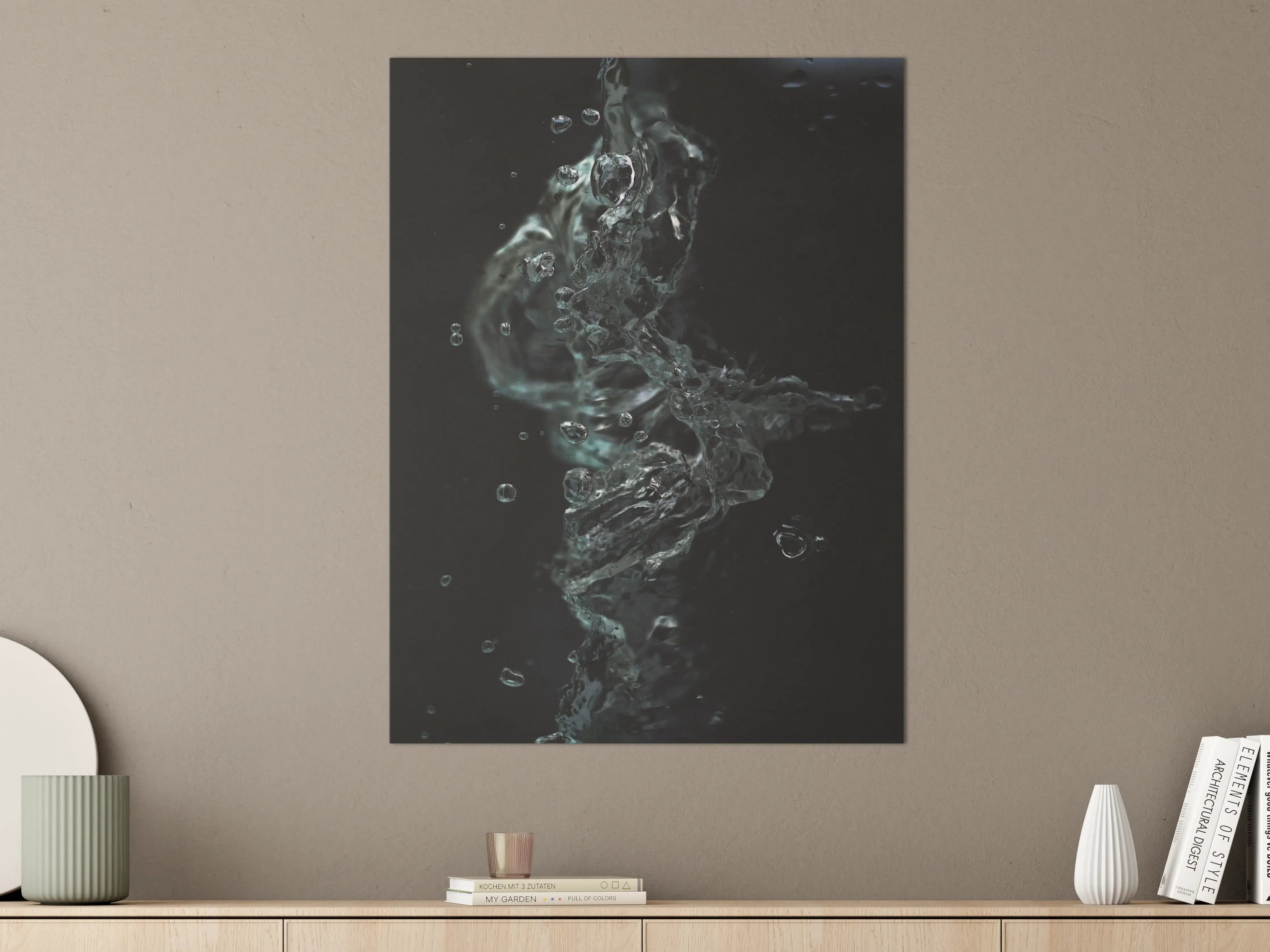 Große Wandbilder - Dunkle Wasserkunst Makro