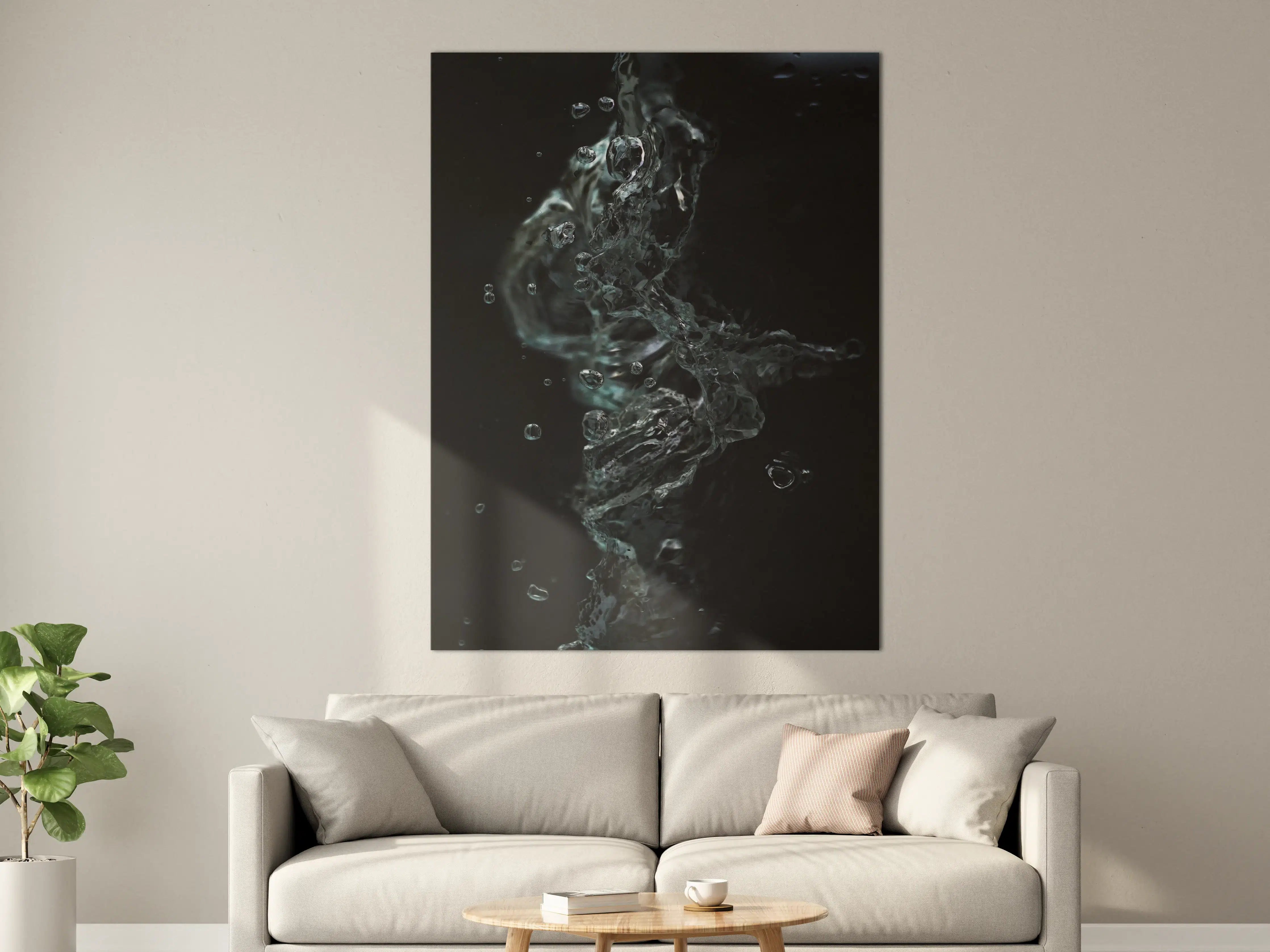 Große Wandbilder - Dunkle Wasserkunst Makro