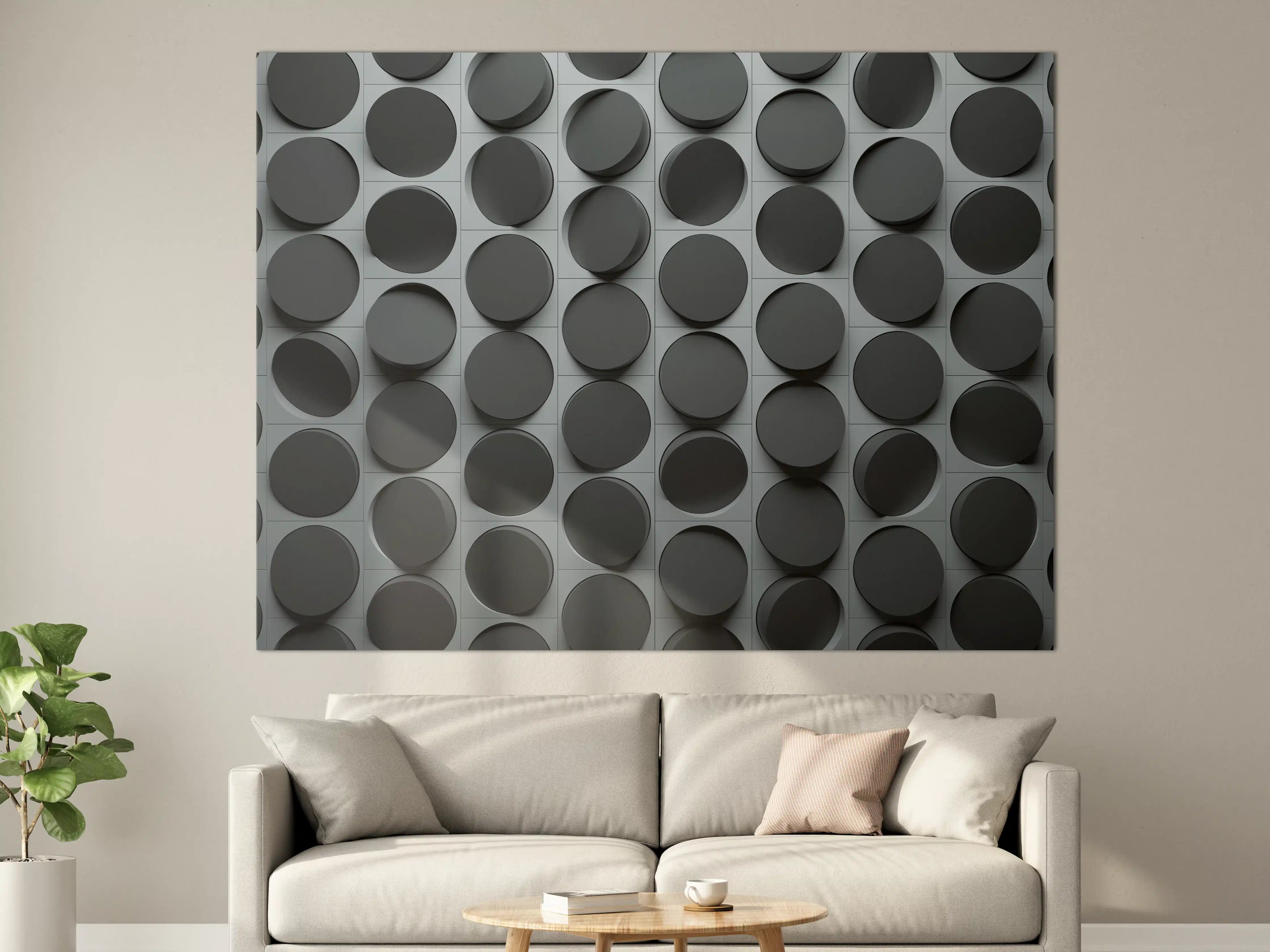 Große Wandbilder - Dunkle geometrische Mustermosaik