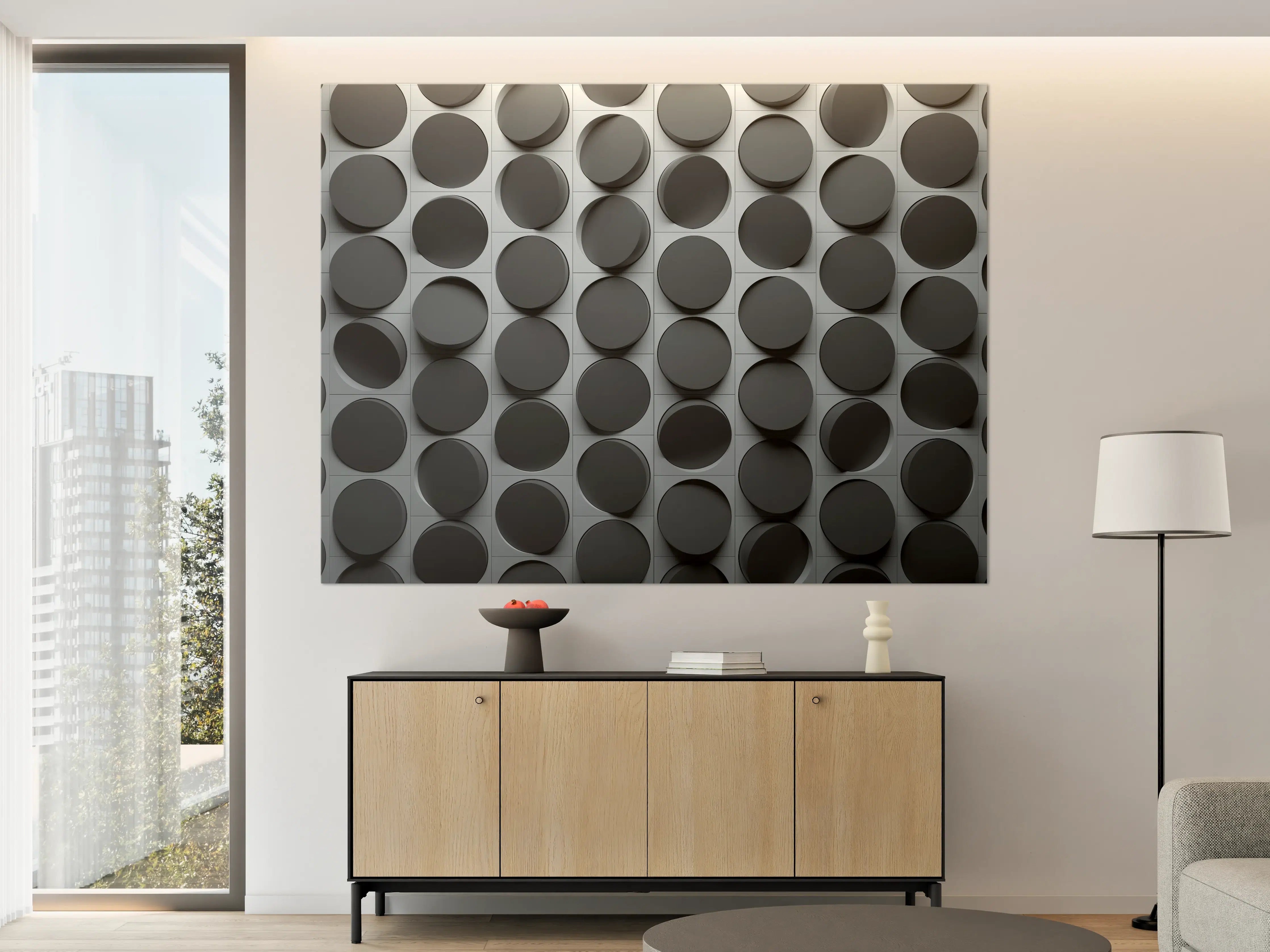 Große Wandbilder - Dunkle geometrische Mustermosaik