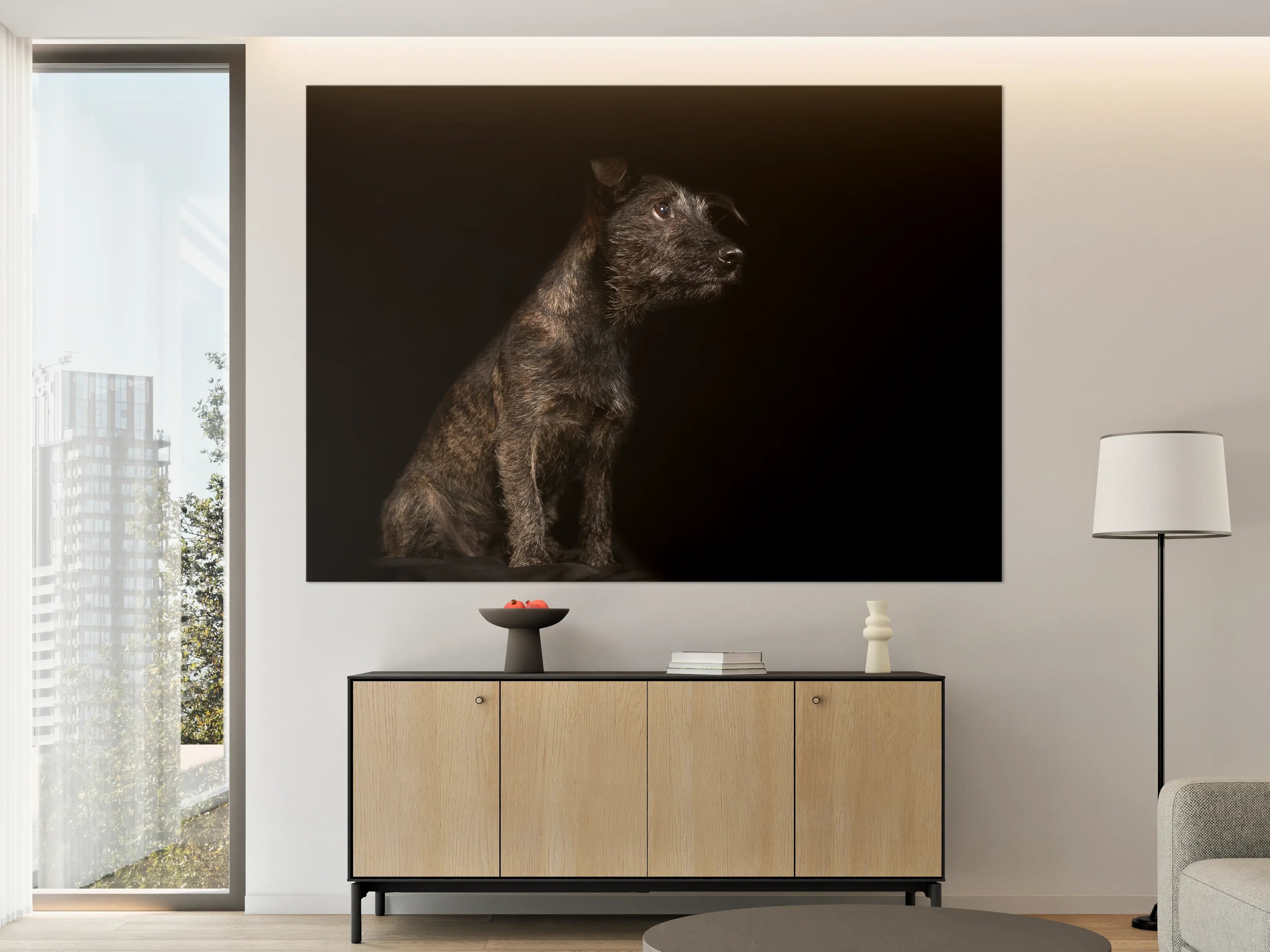 Große Wandbilder - Dunkler Cairn Terrier Hund