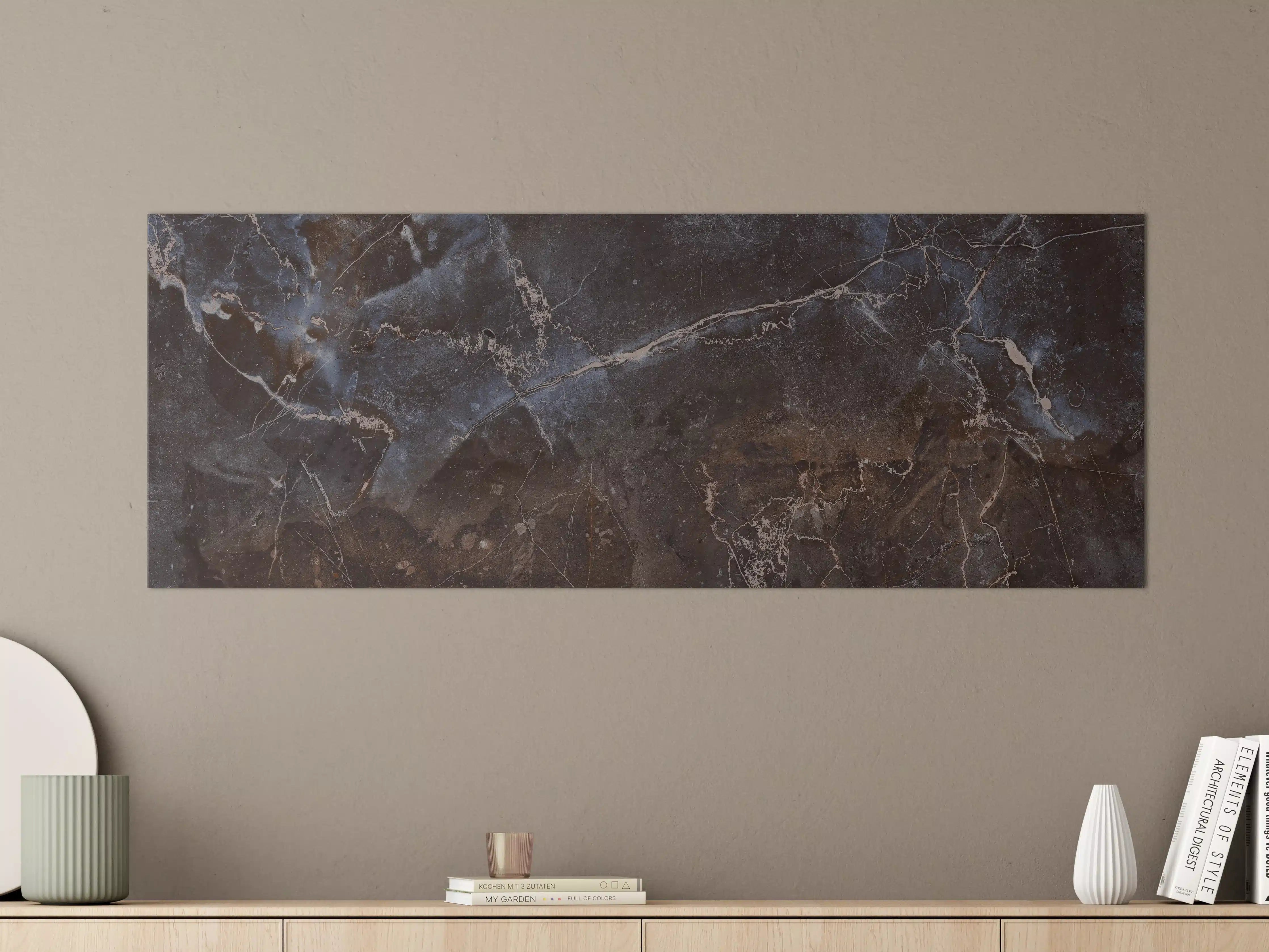 Große Wandbilder - Dunkler Marmor