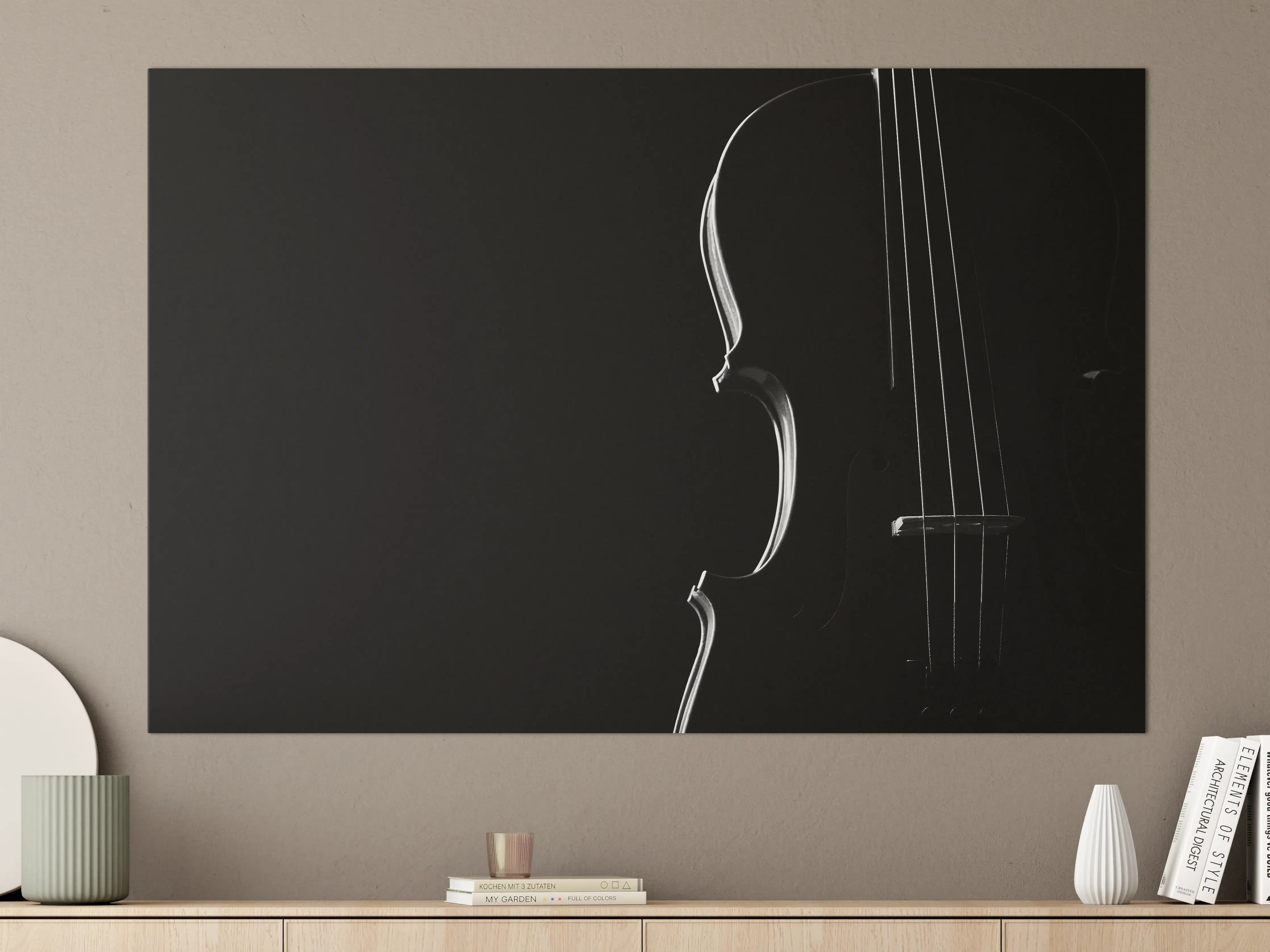 Große Wandbilder - Dunkles Bild einer Violine