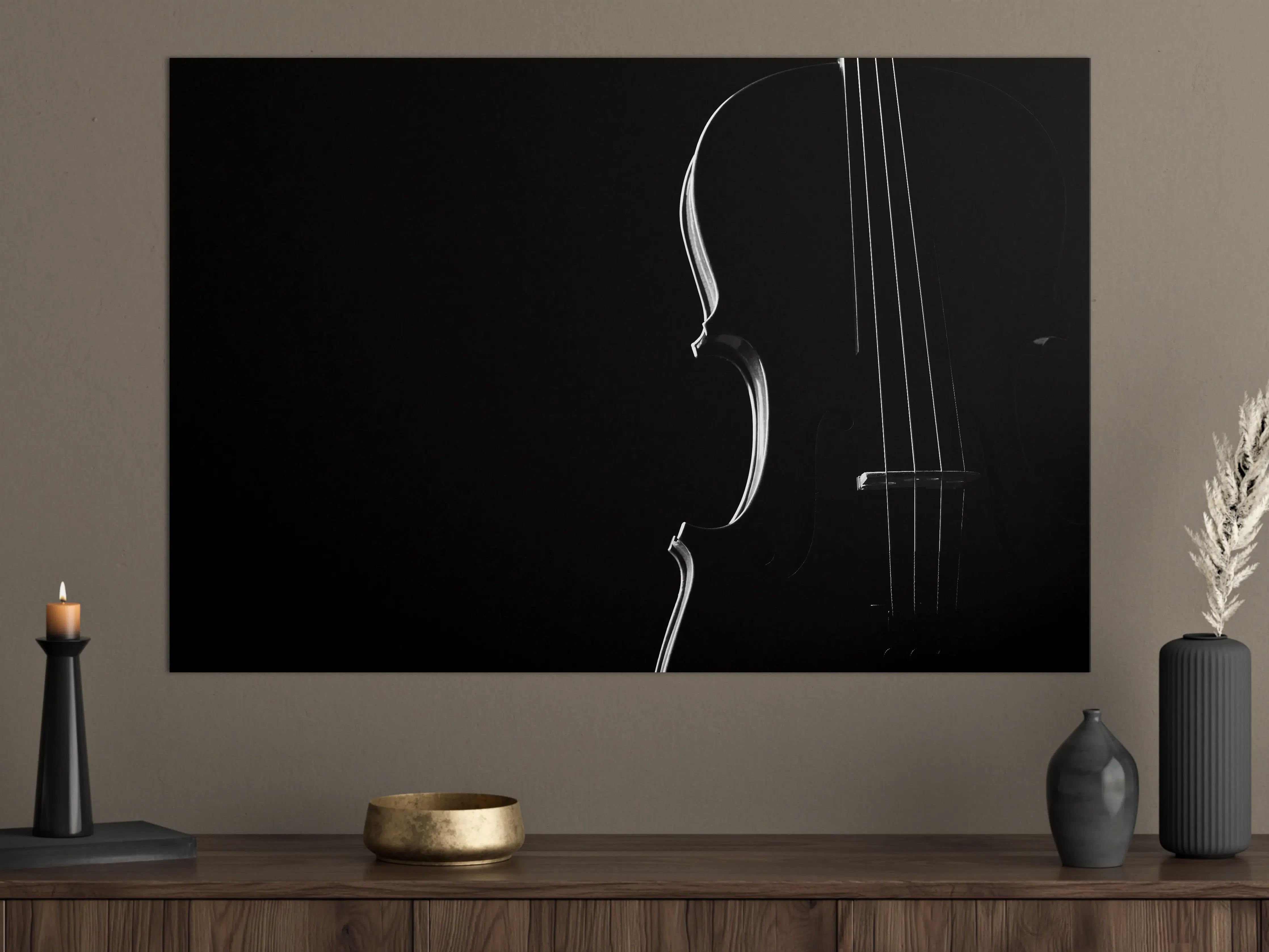 Große Wandbilder - Dunkles Bild einer Violine