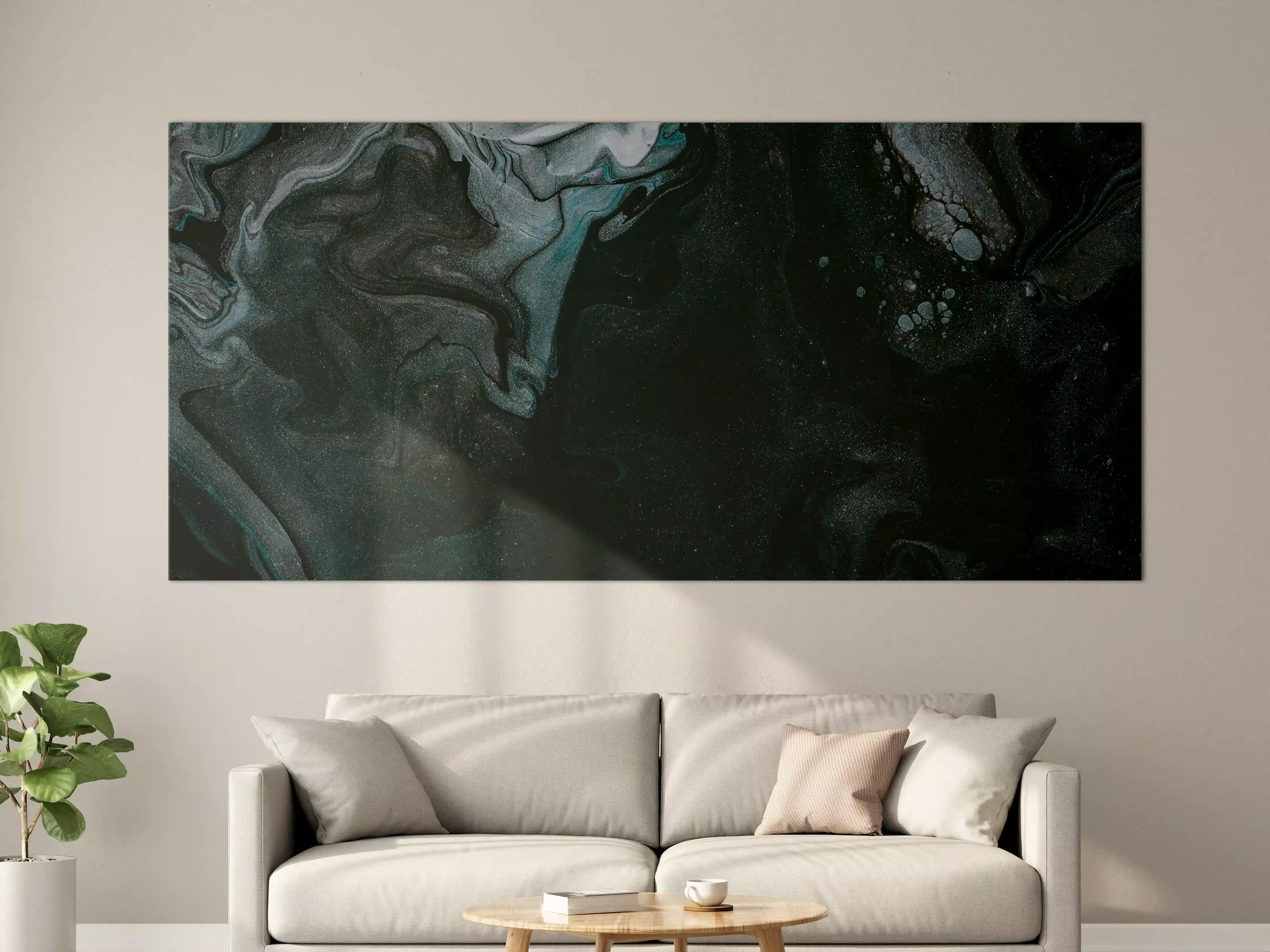 Große Wandbilder - Dunkles, abstraktes Malerei-Design