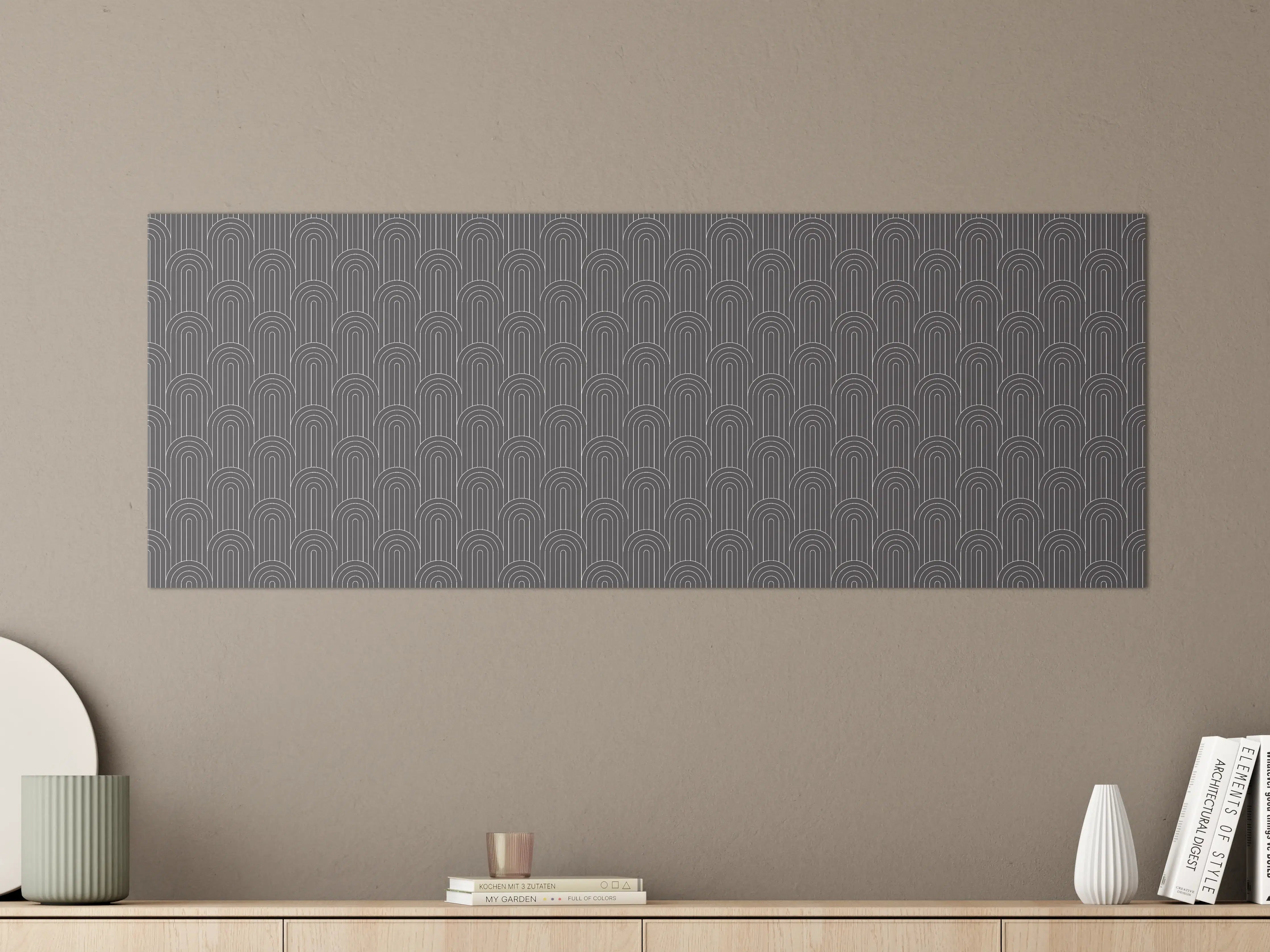 Große Wandbilder - Dunkles, geometrisches Wandbild