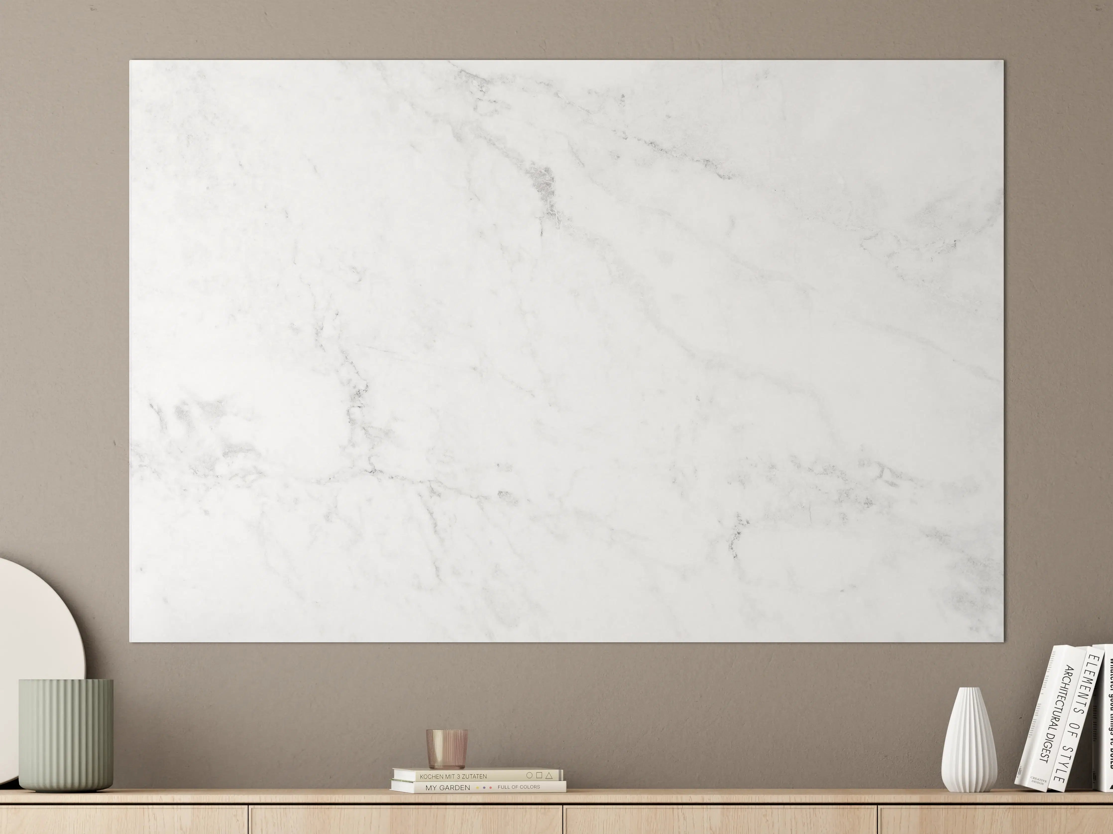 Große Wandbilder - Edler Weiß-Marmor-Effekt