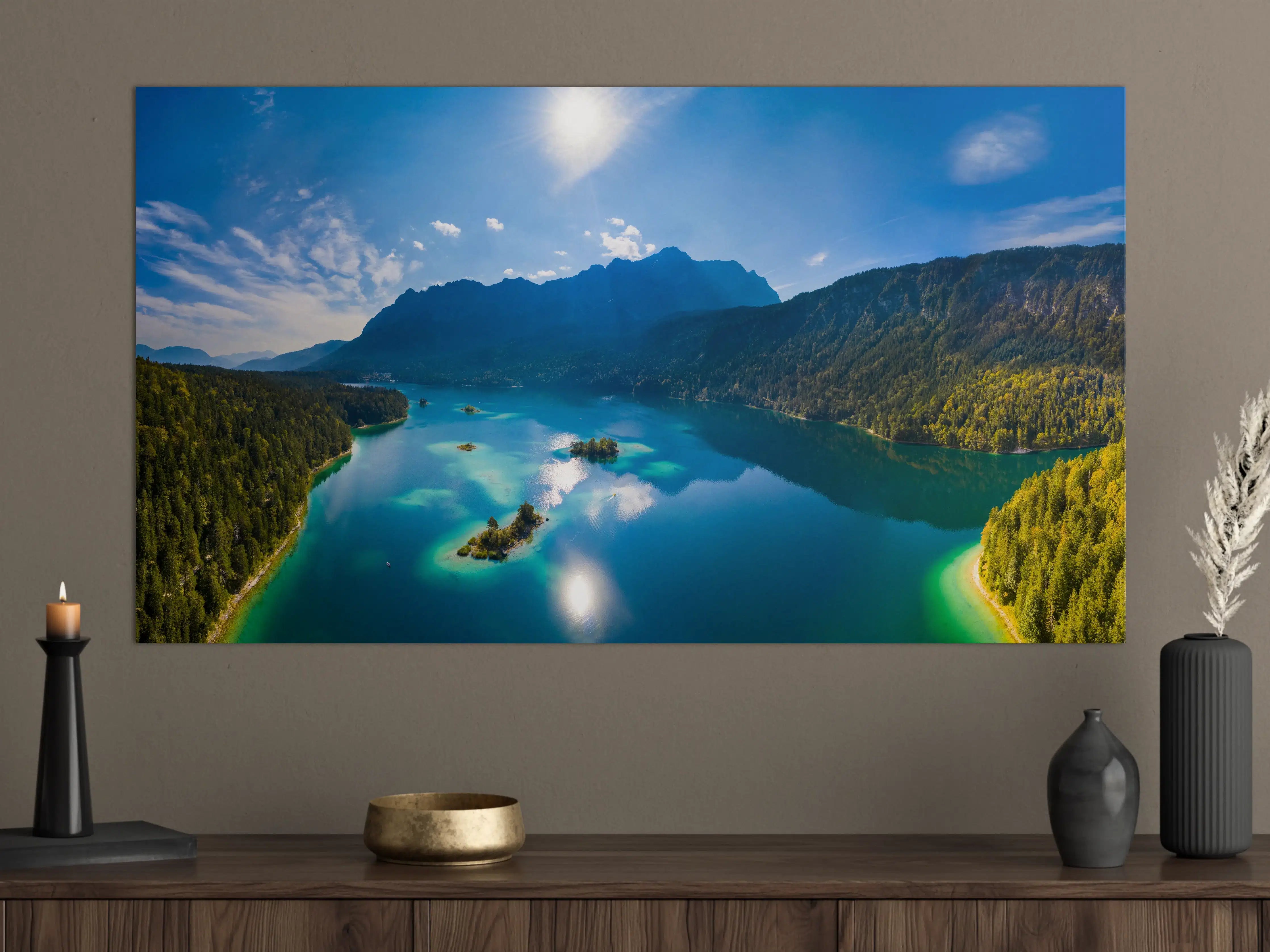 Große Wandbilder - Eibsees mit der Zugspitze im Hintergrund