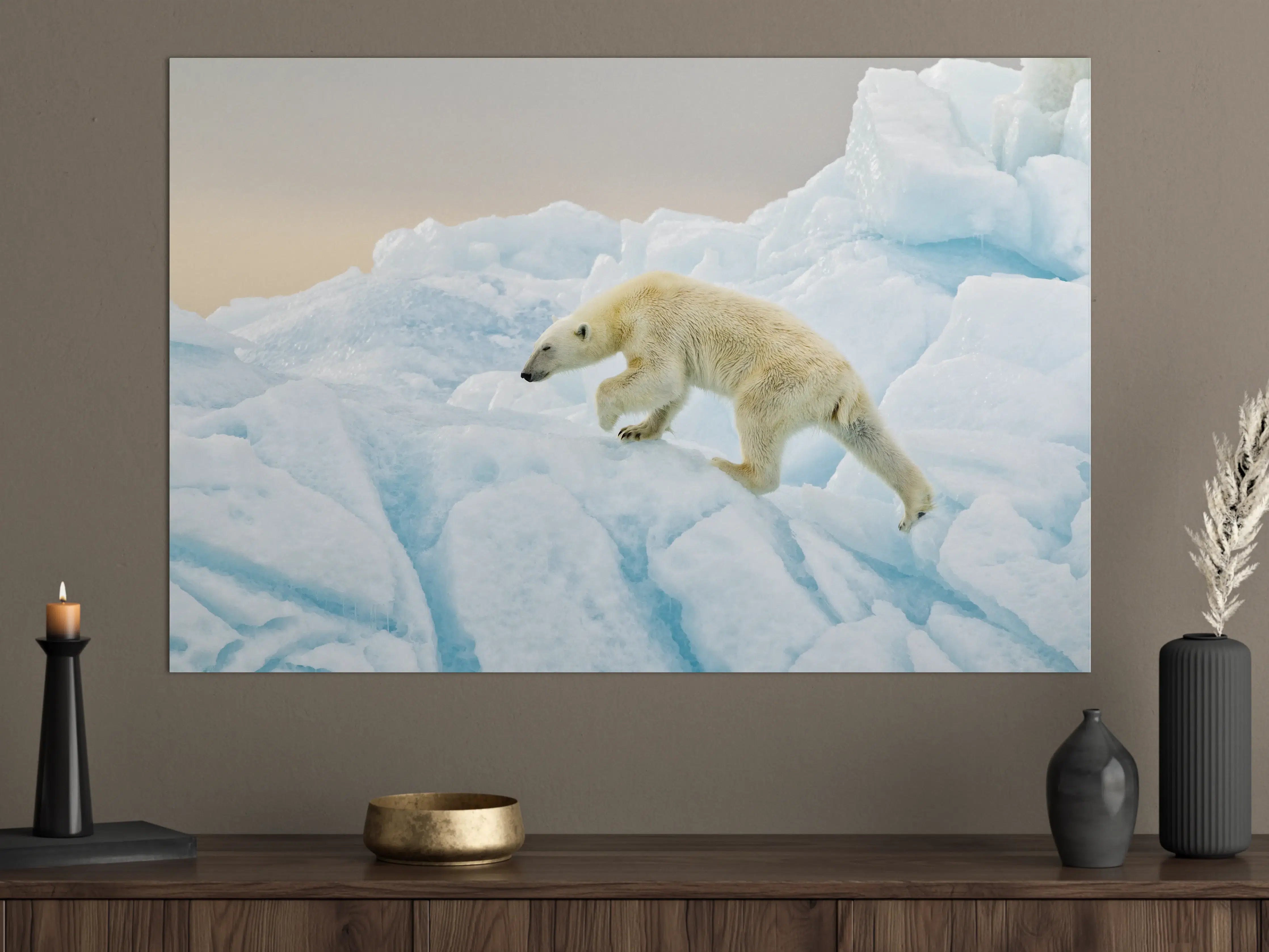 Große Wandbilder - Eisbär im arktischen Eis