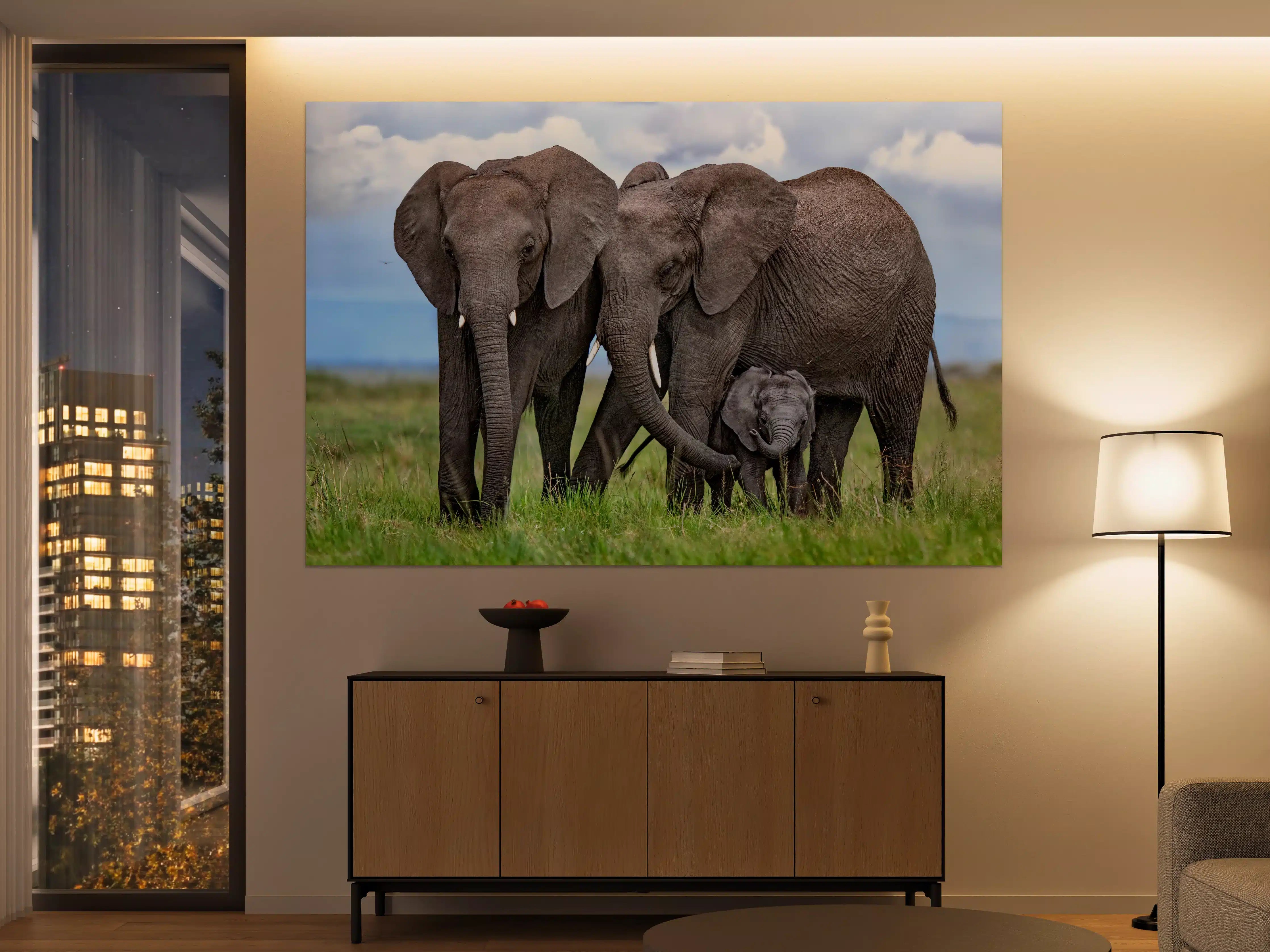 Große Wandbilder - Elefanten Familie - Afrika