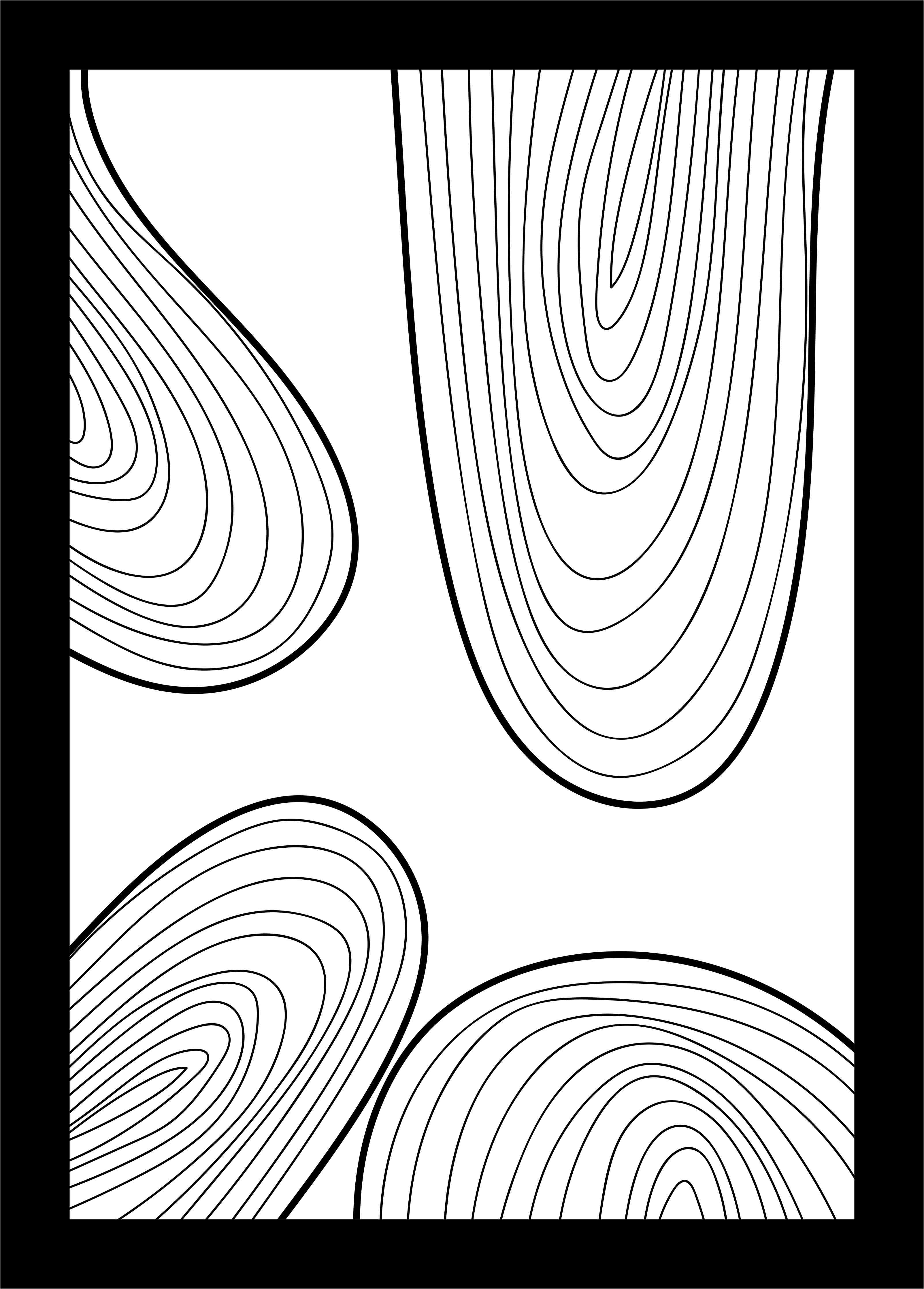 Große Wandbilder-Elegant Black and White Line Art