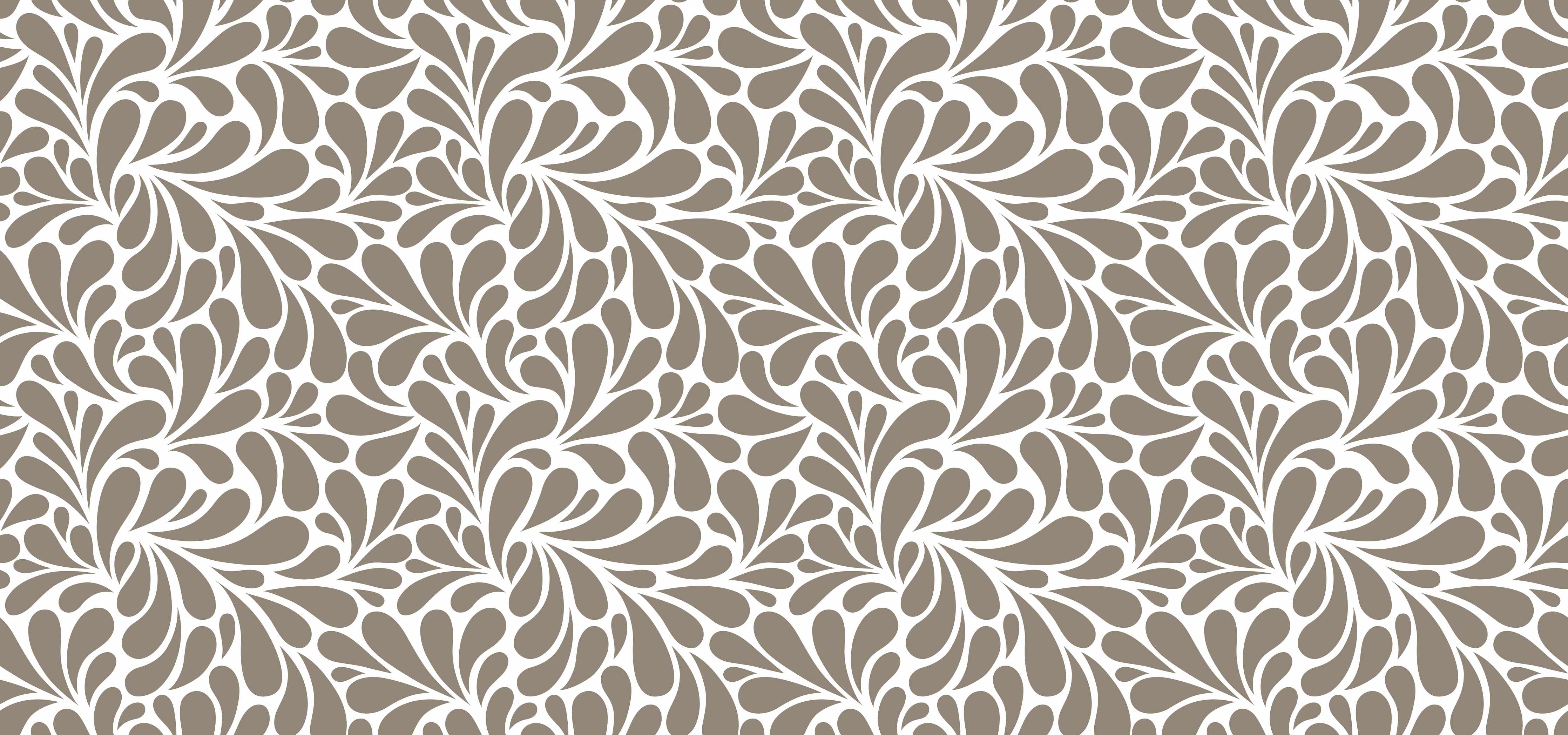 Große Wandbilder-Elegant Blumenmuster in Taupe und Weiß