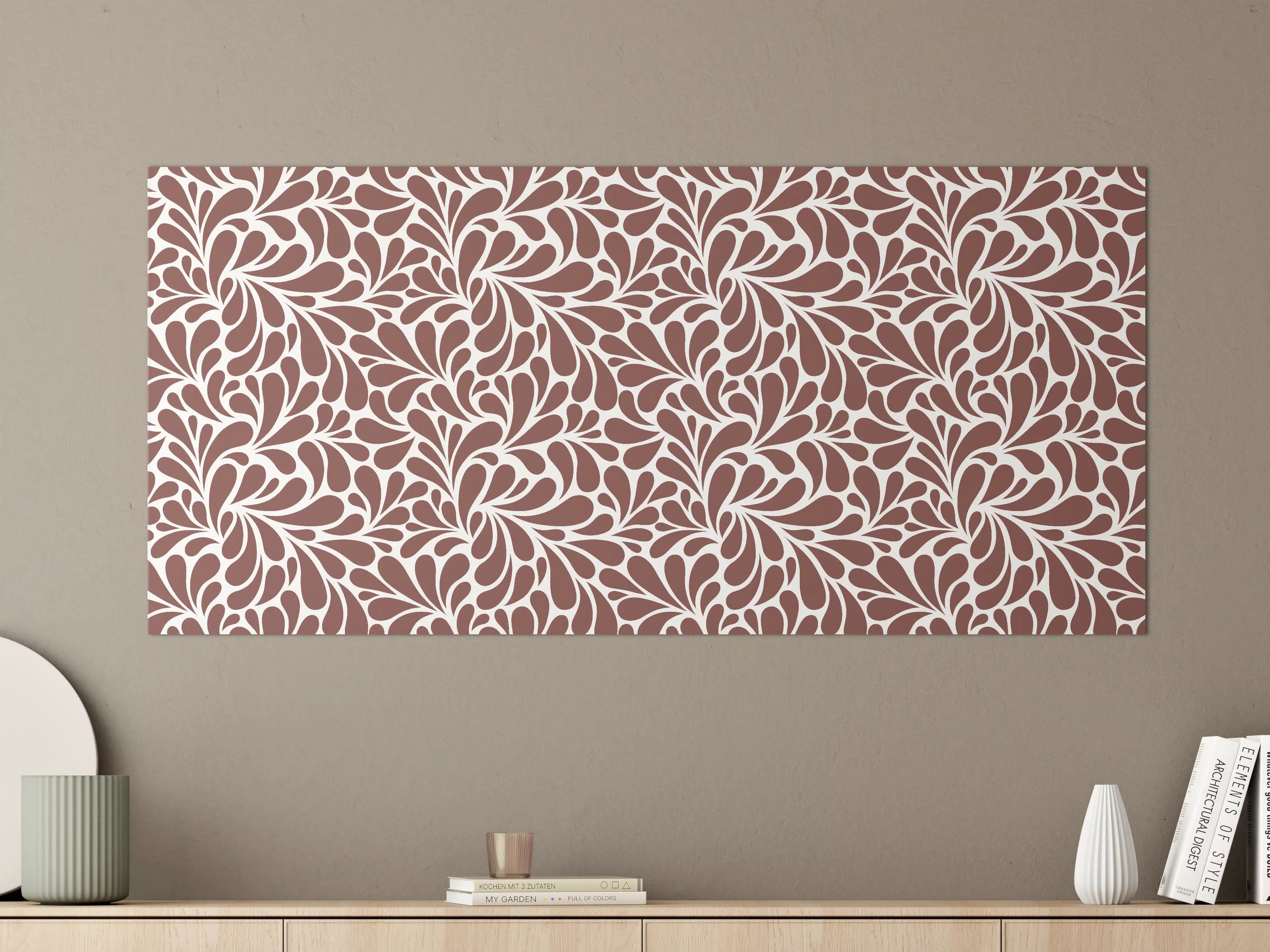 Große Wandbilder - Elegant Braun-Weiliger Muster-Design