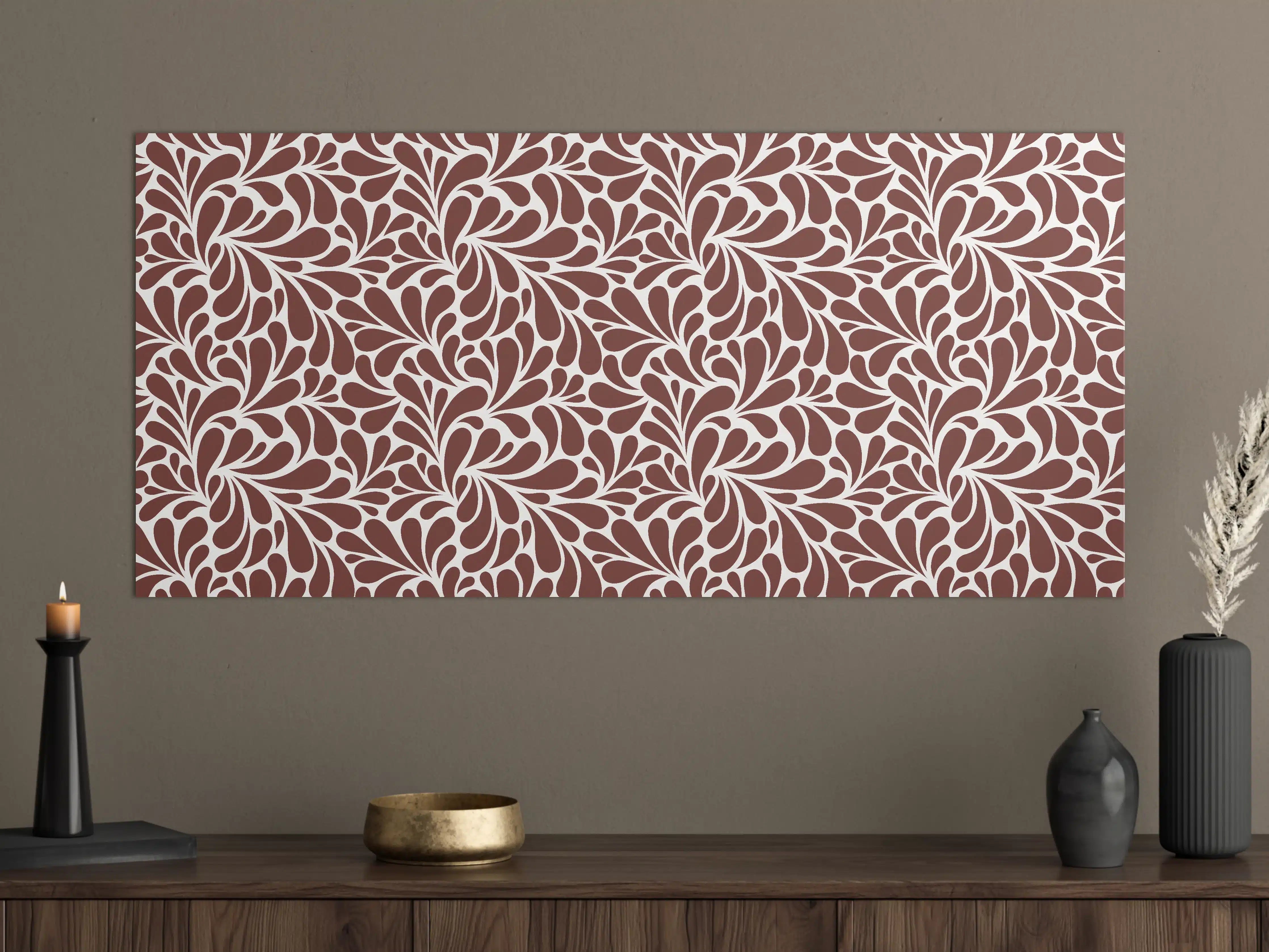 Große Wandbilder - Elegant Braun-Weiliger Muster-Design