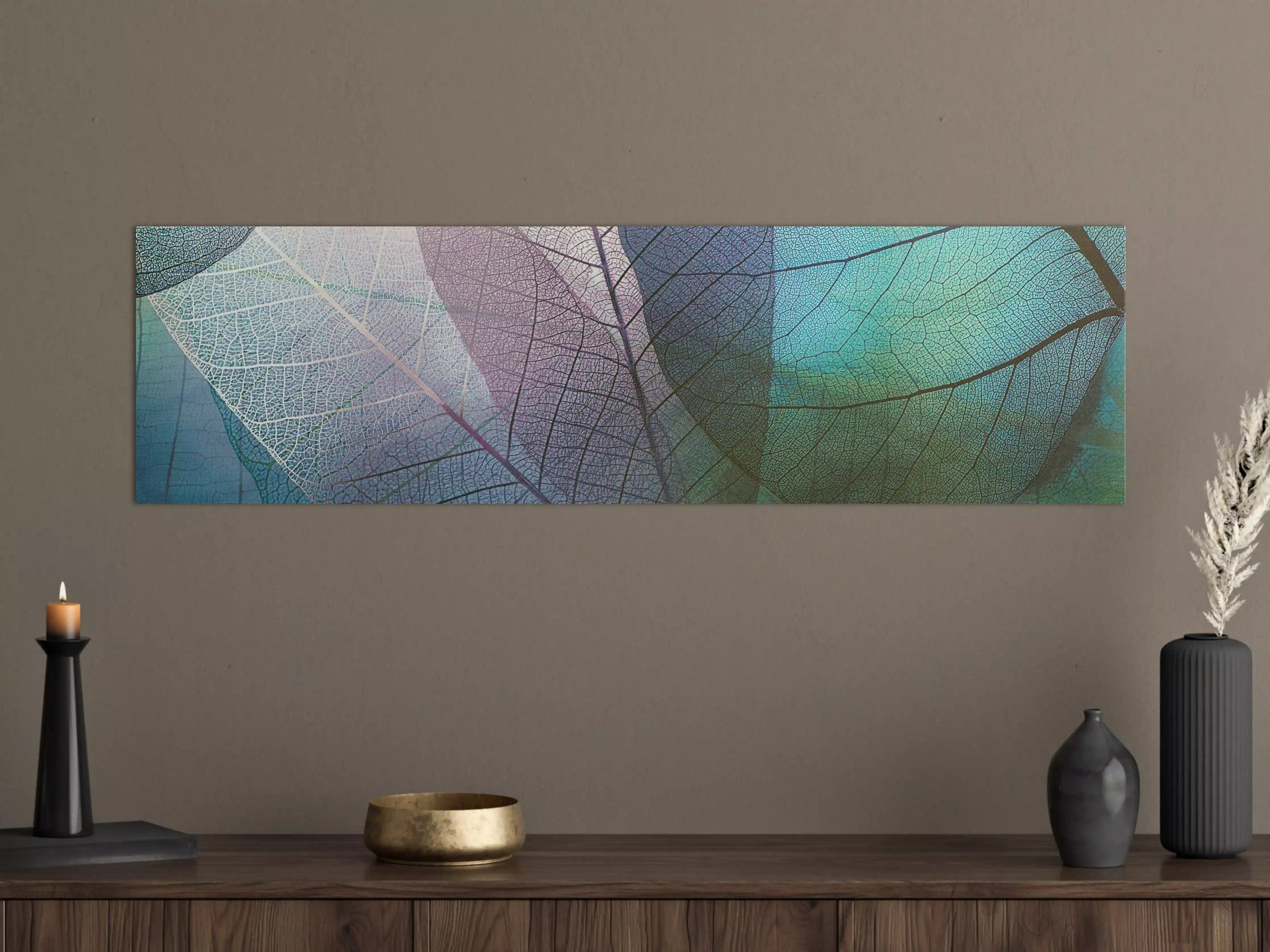 Große Wandbilder - Elegante Blätter in sanften Farben
