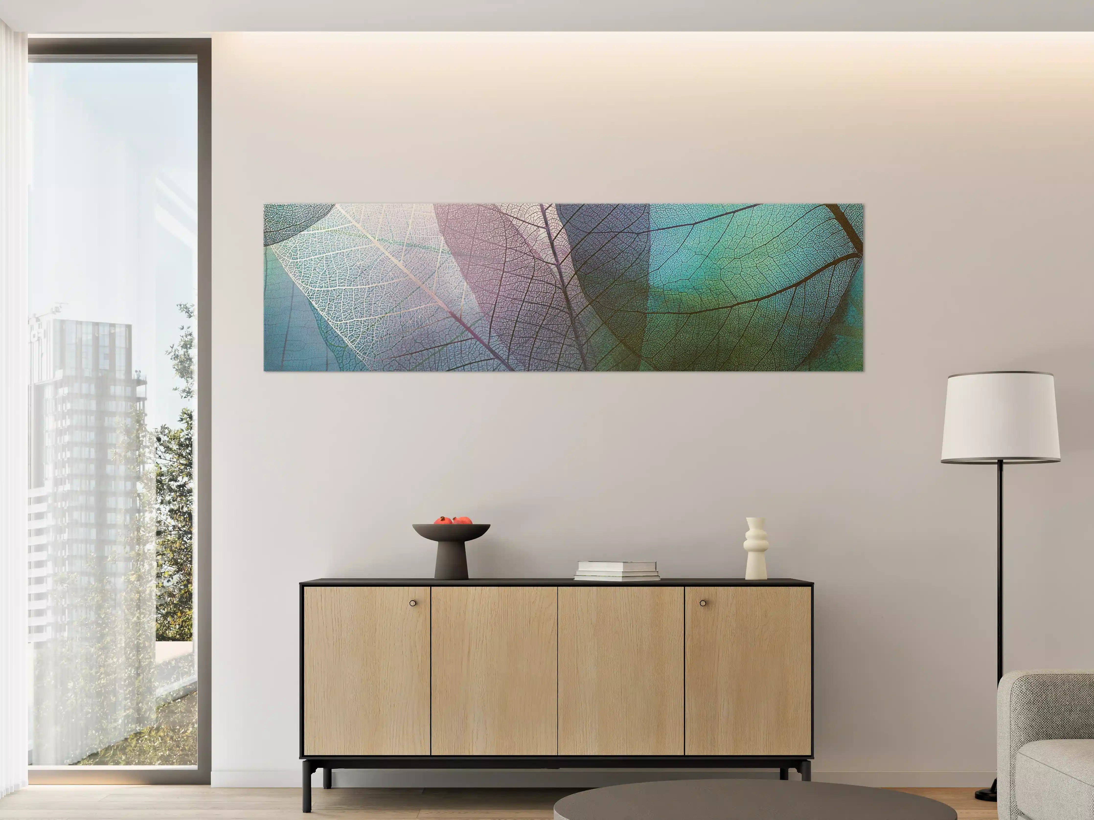 Große Wandbilder - Elegante Blätter in sanften Farben
