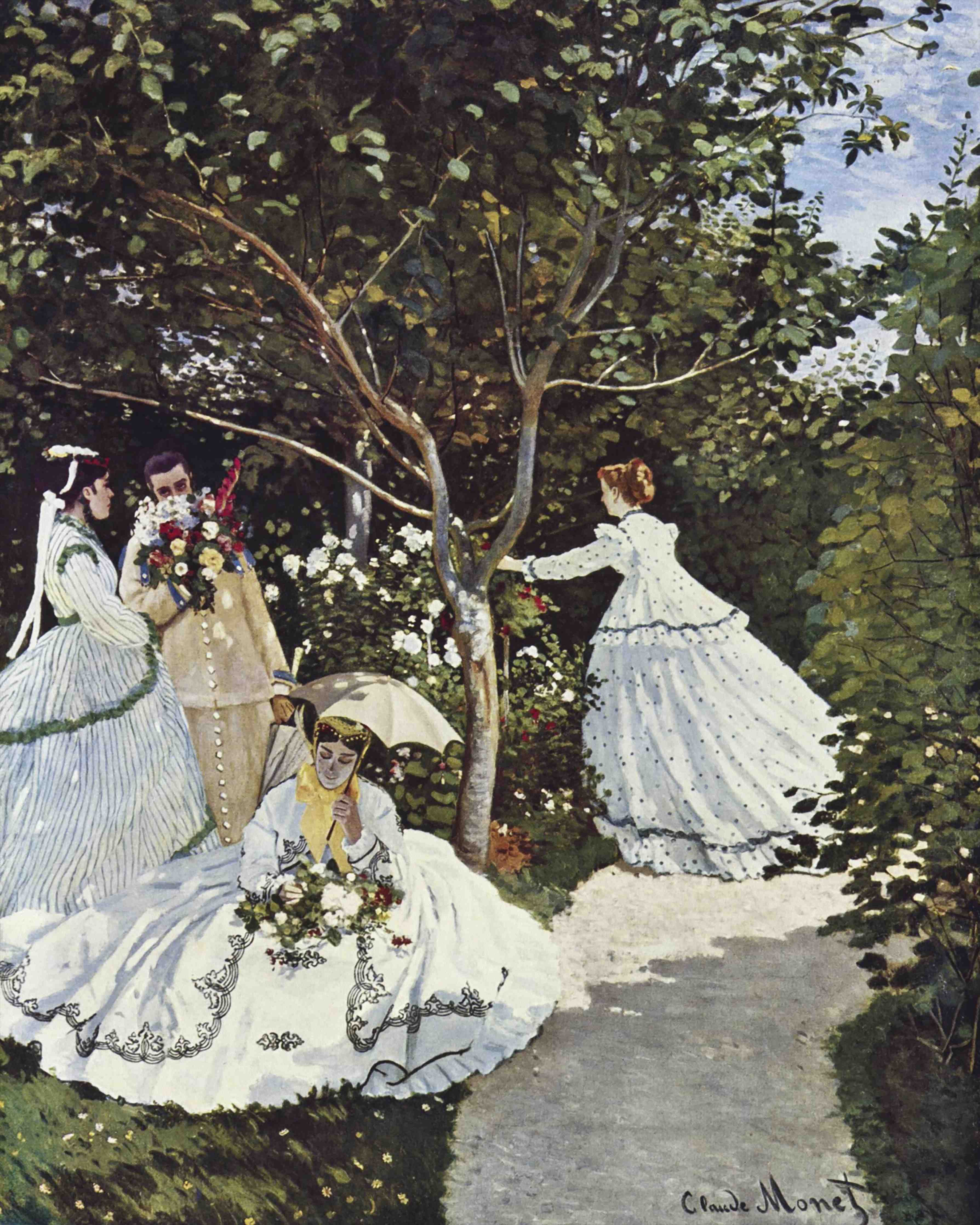 Große Wandbilder-Elegante Frauen im Garten