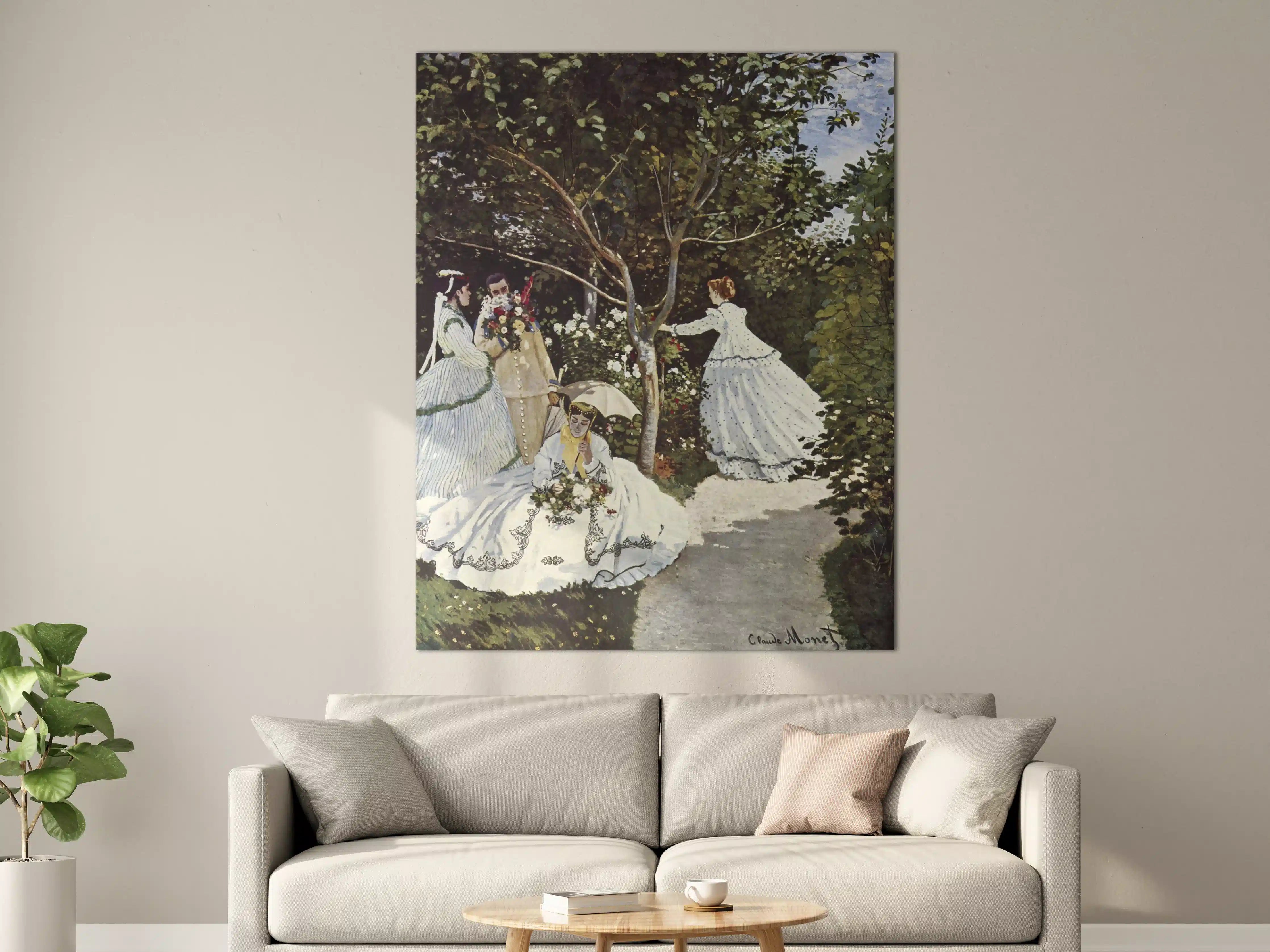 Große Wandbilder - Elegante Frauen im Garten