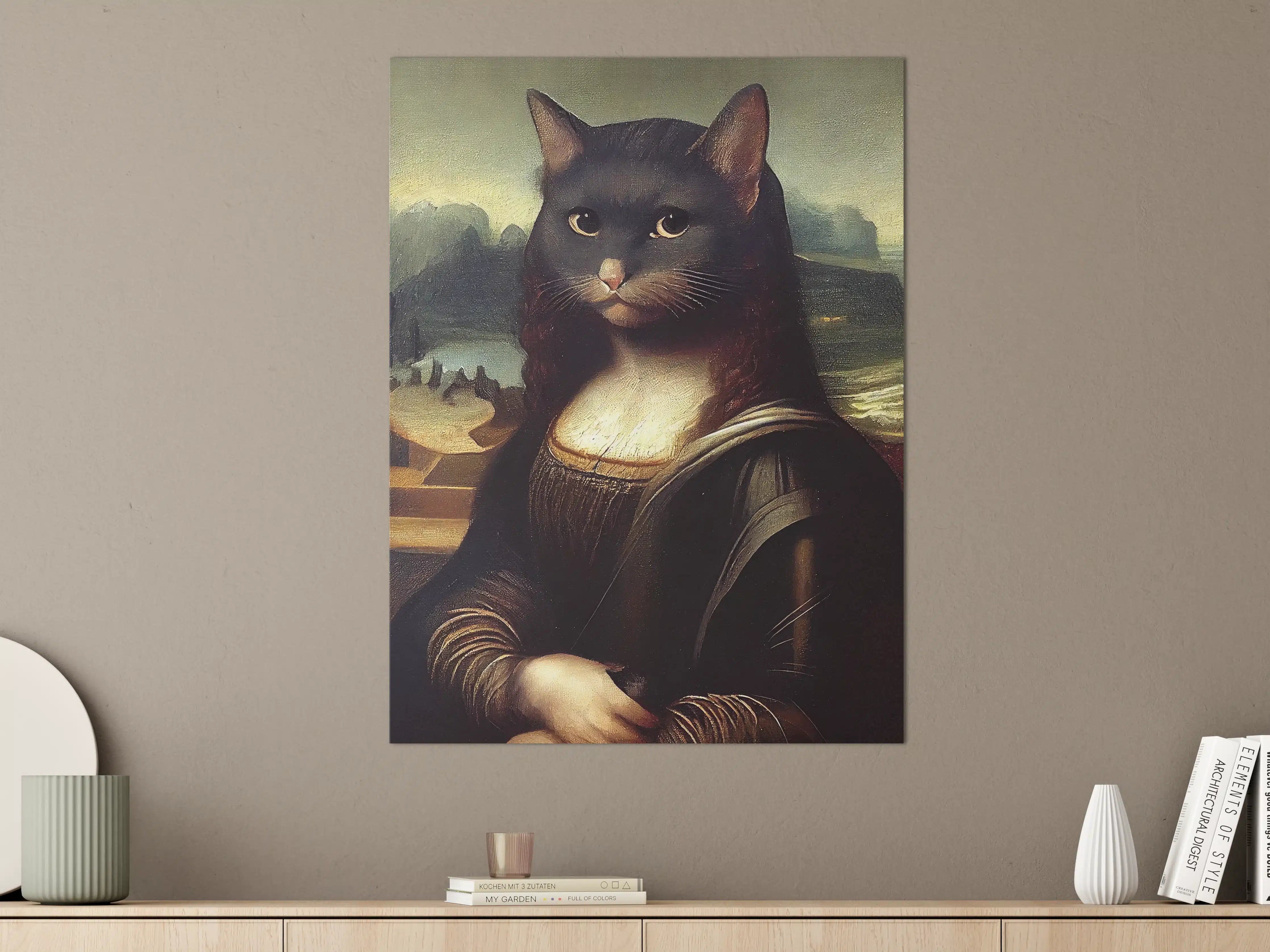 Große Wandbilder - Elegante Katze im Kunststil