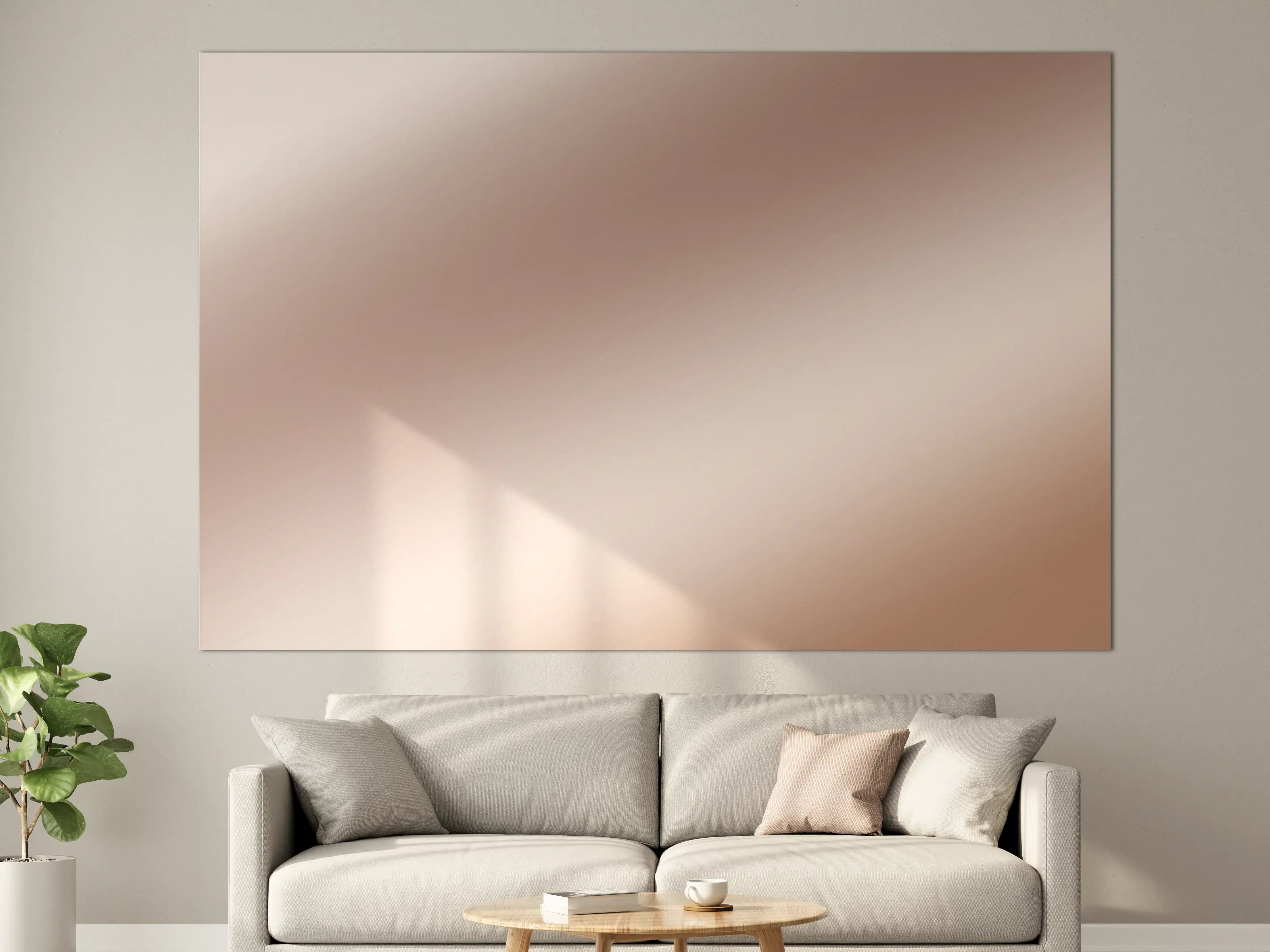 Große Wandbilder - Elegante Metallic-Bronze Wand