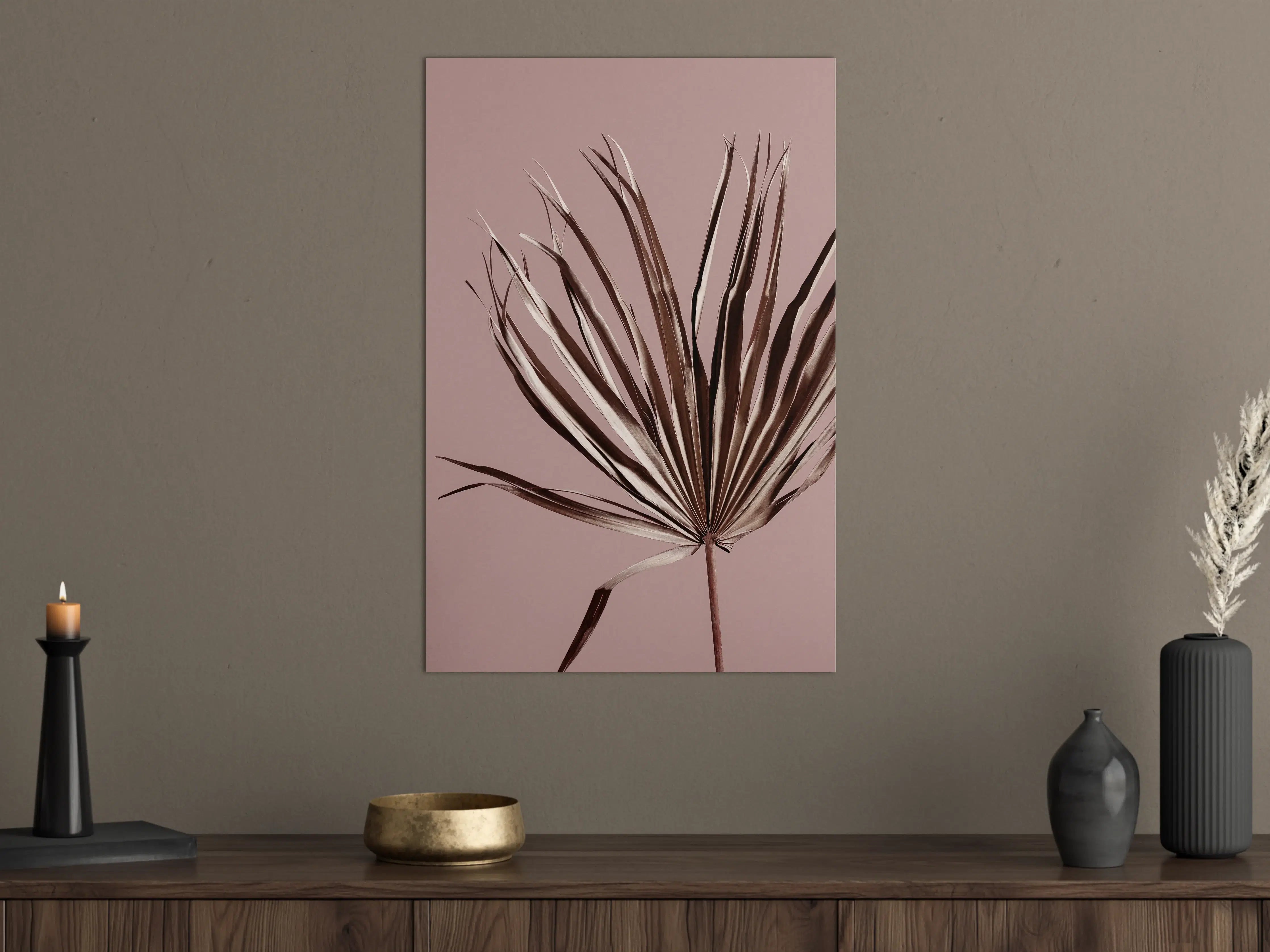 Große Wandbilder - Elegante Palmblätter in sanften Tönen