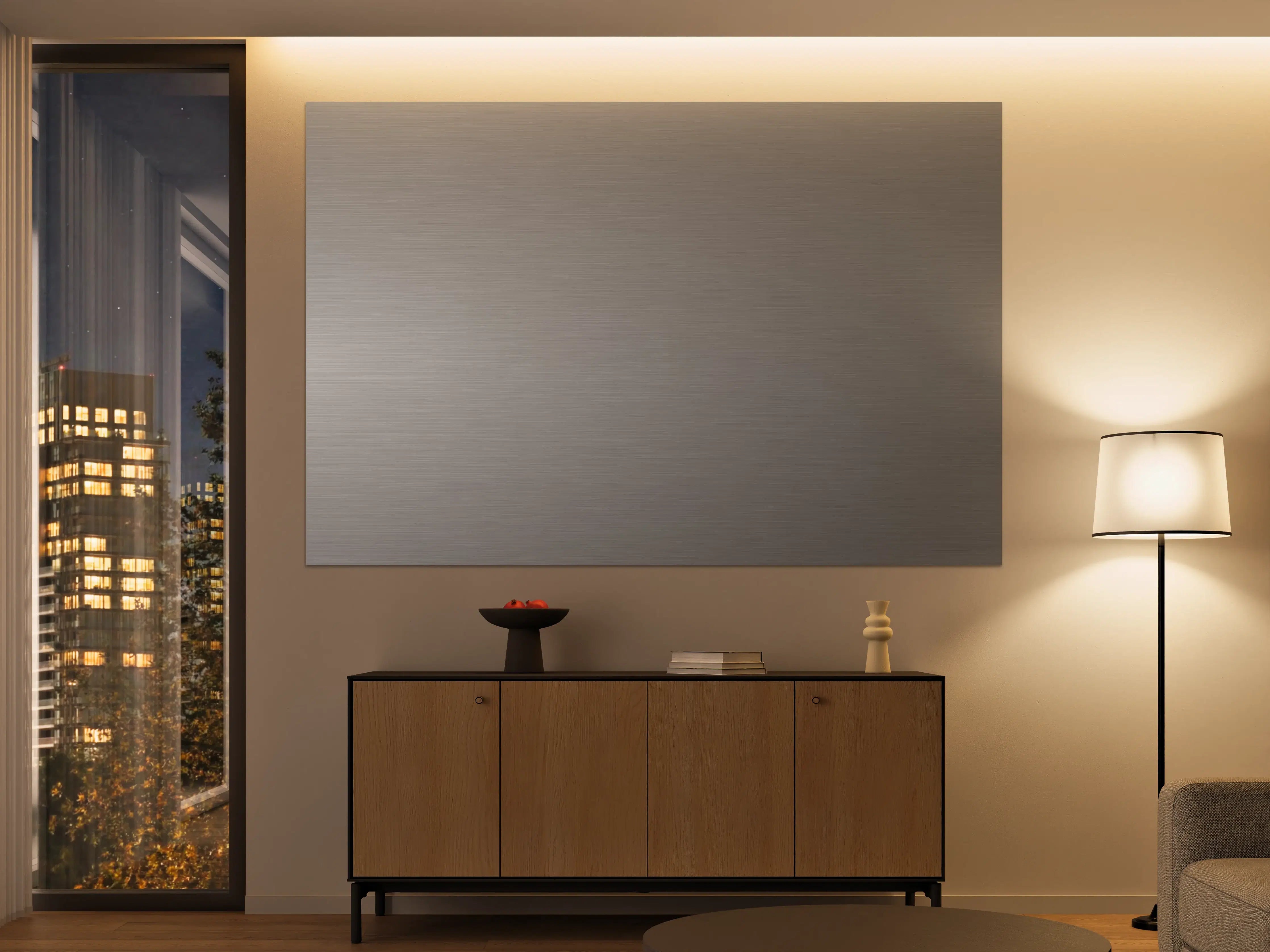 Große Wandbilder - Elegante Silber-Metalltextur