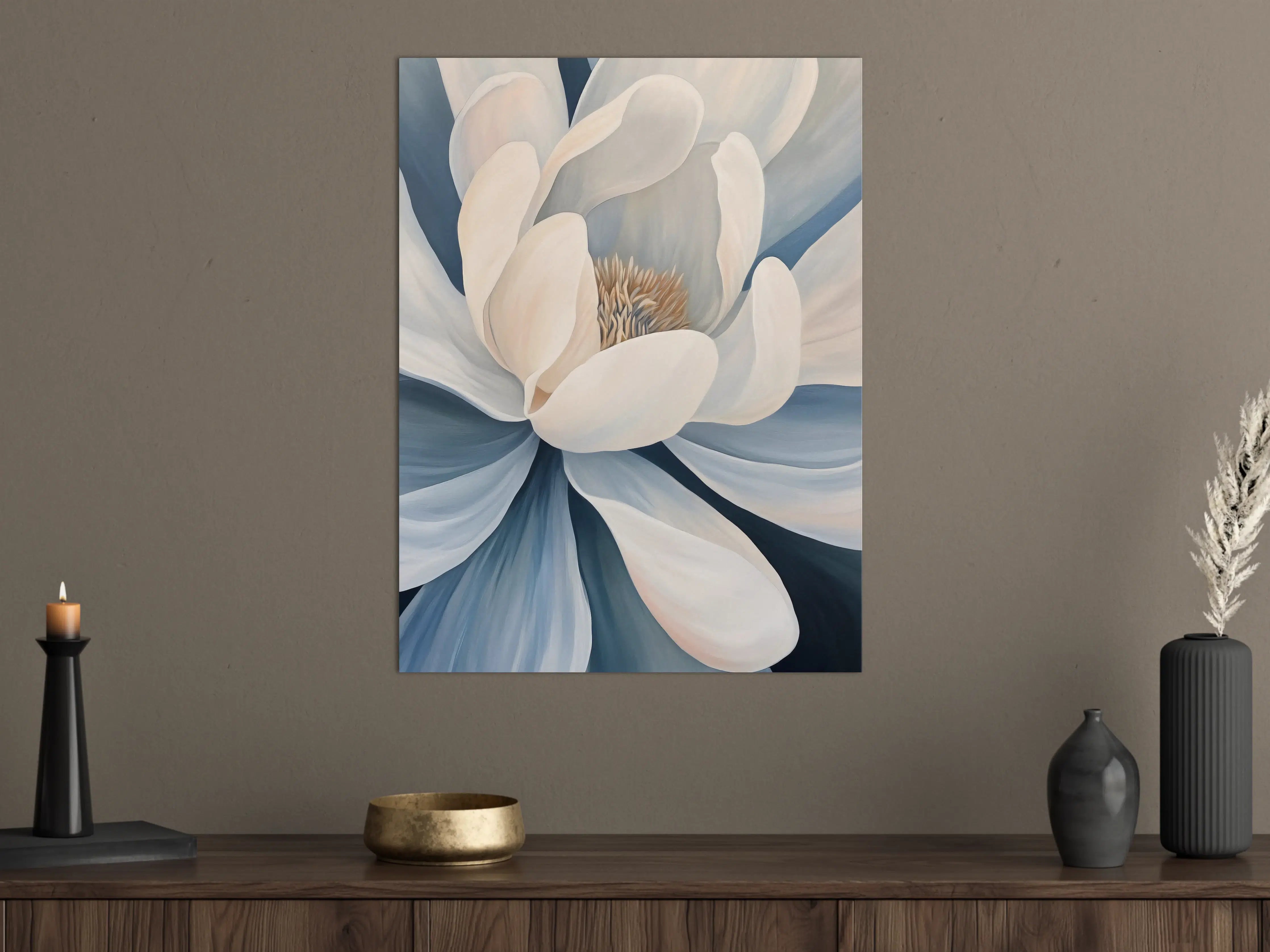 Große Wandbilder - Elegante weiße Blume in sanften Tönen