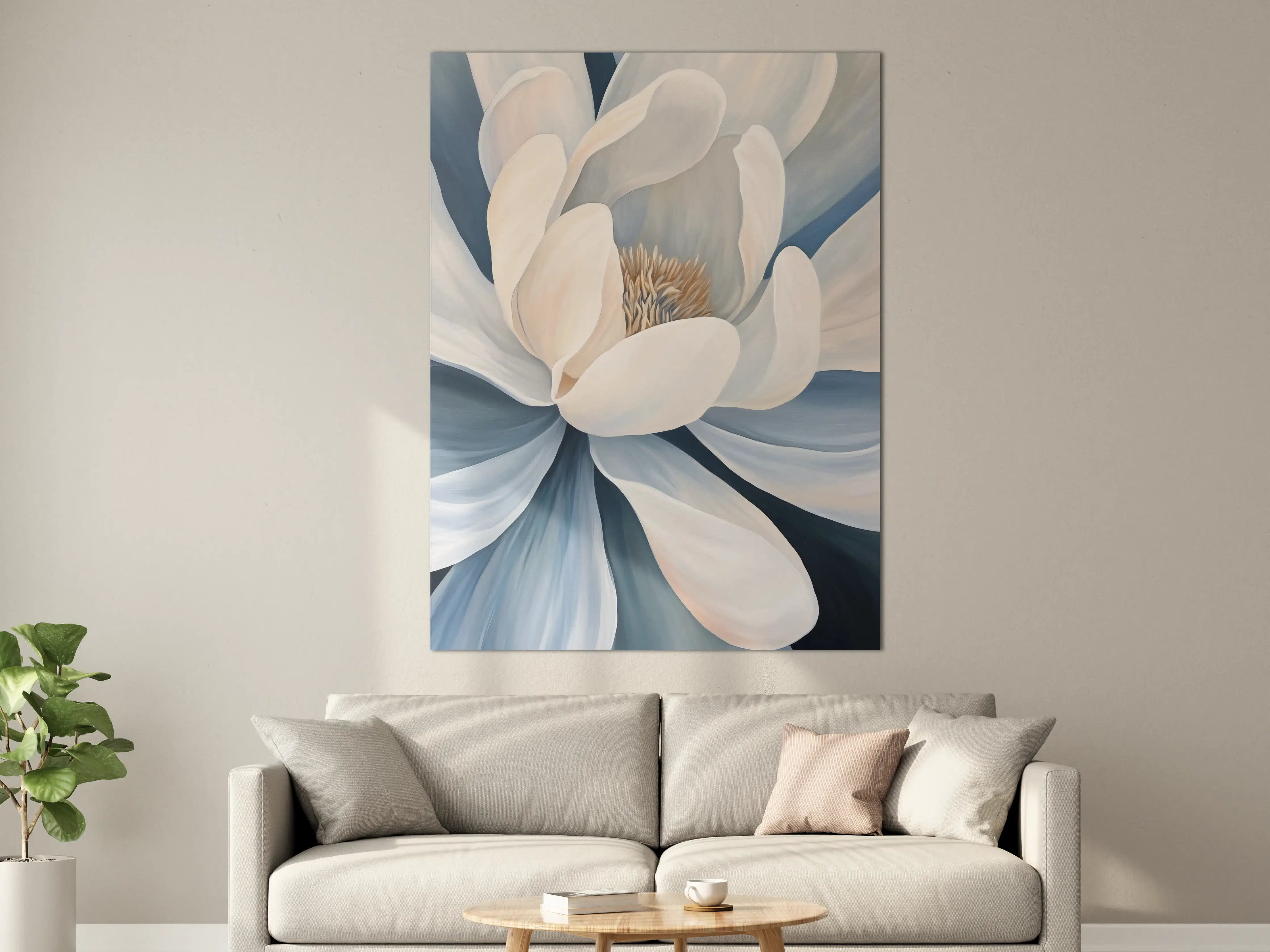 Große Wandbilder - Elegante weiße Blume in sanften Tönen