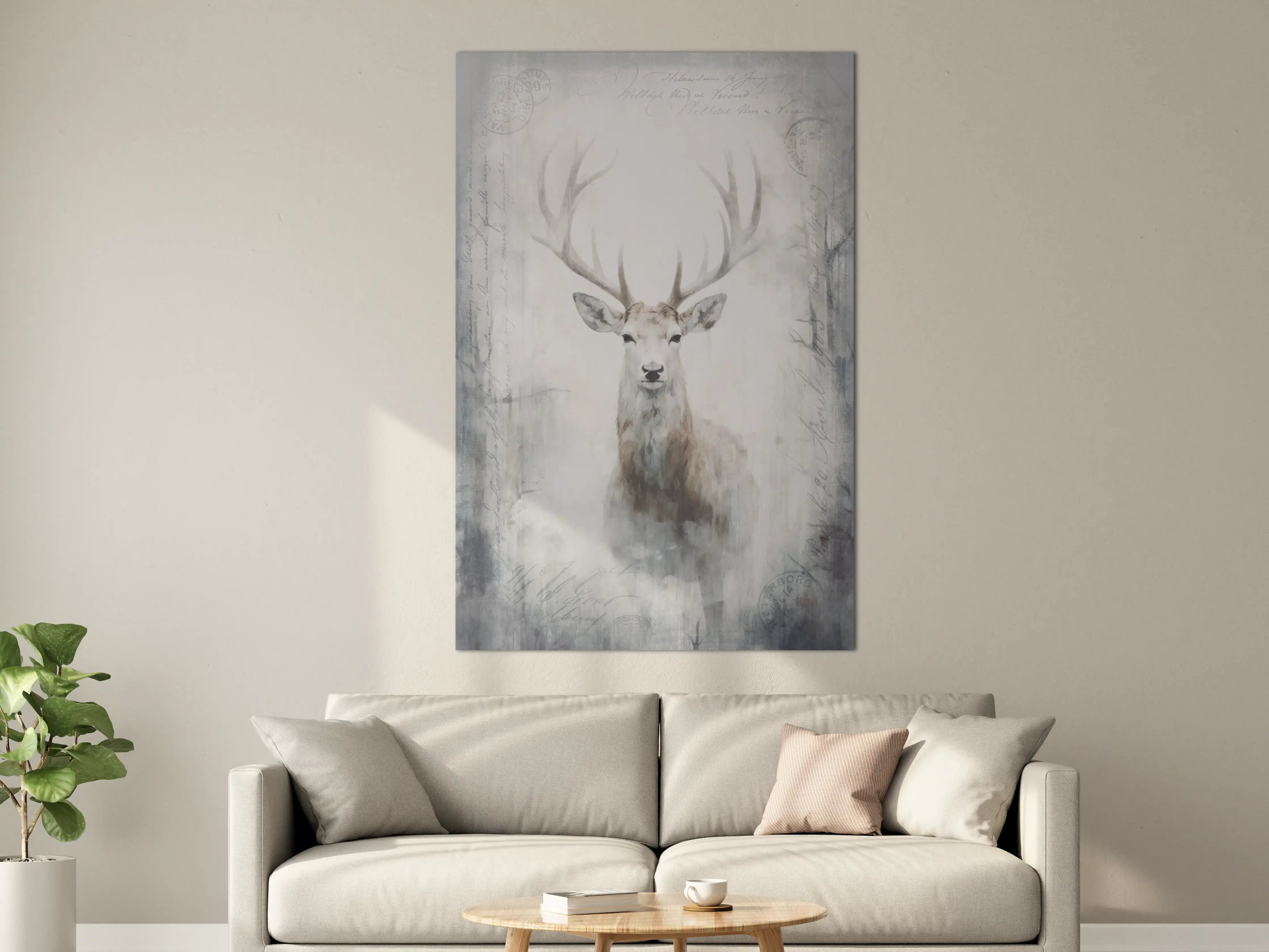 Große Wandbilder - Eleganter Hirsch mit antler Betonung