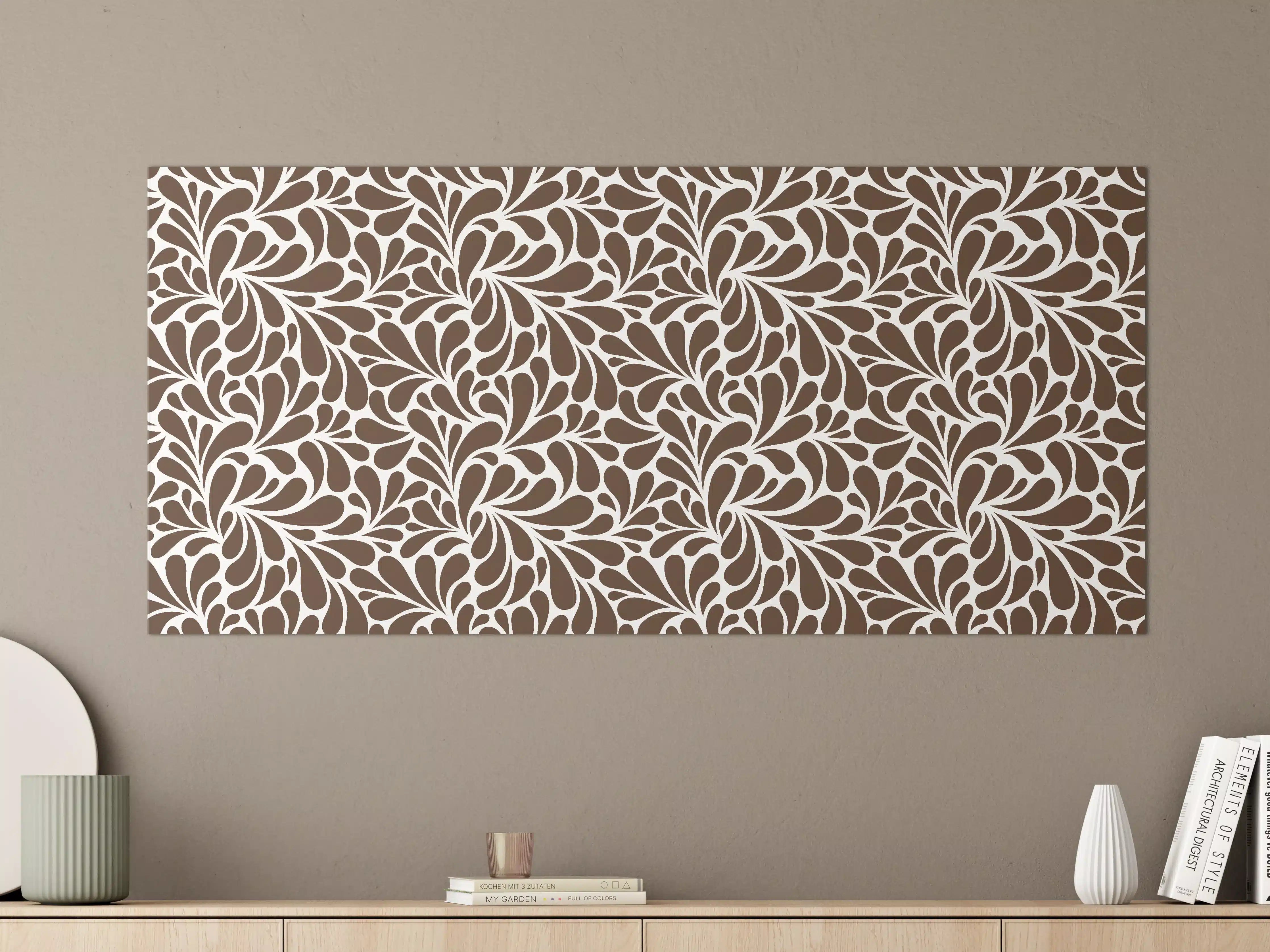 Große Wandbilder - Elegantes Braun-Weiß-Muster