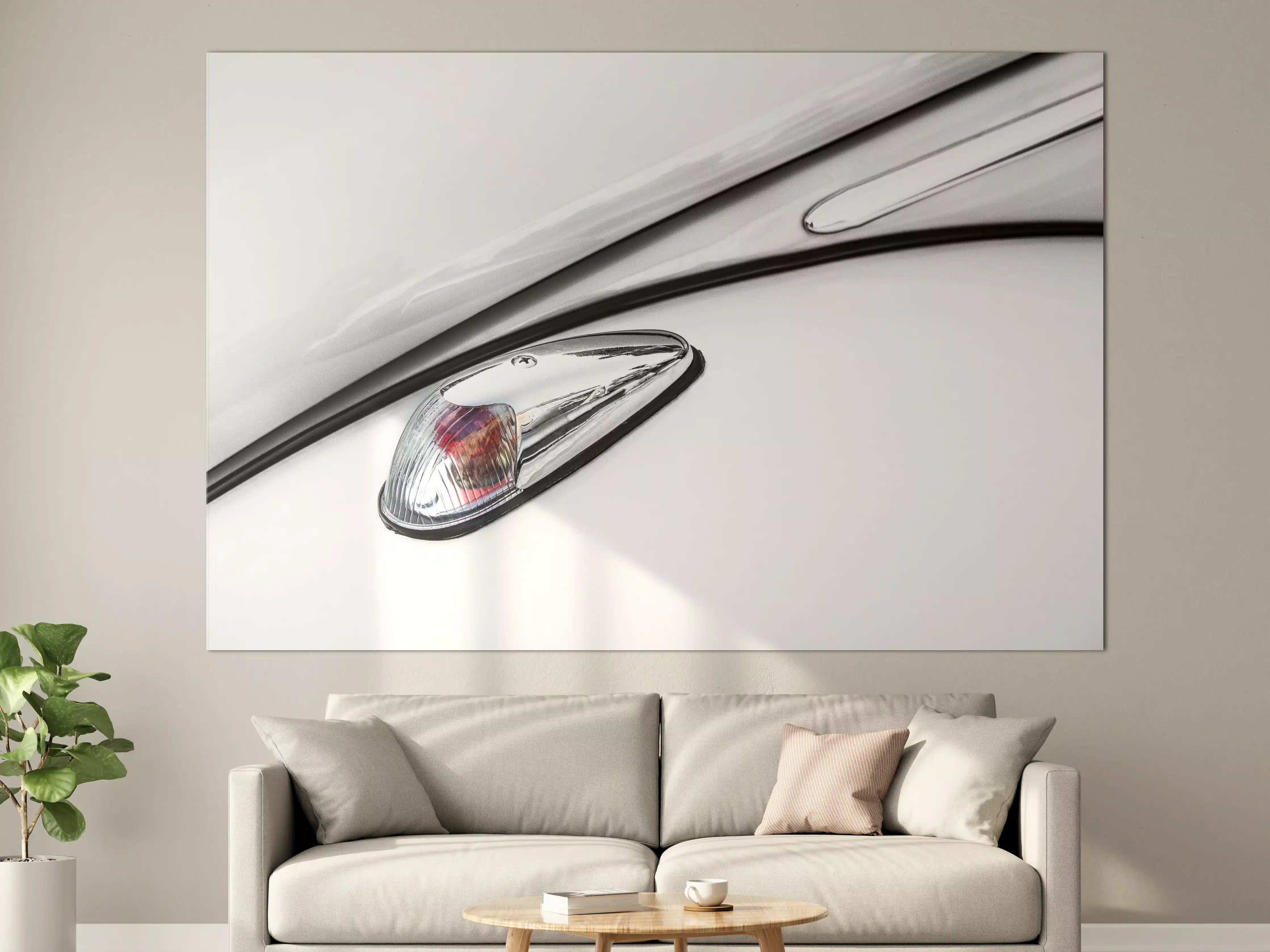 Große Wandbilder - Elegantes Chrom-Design eines Automotors