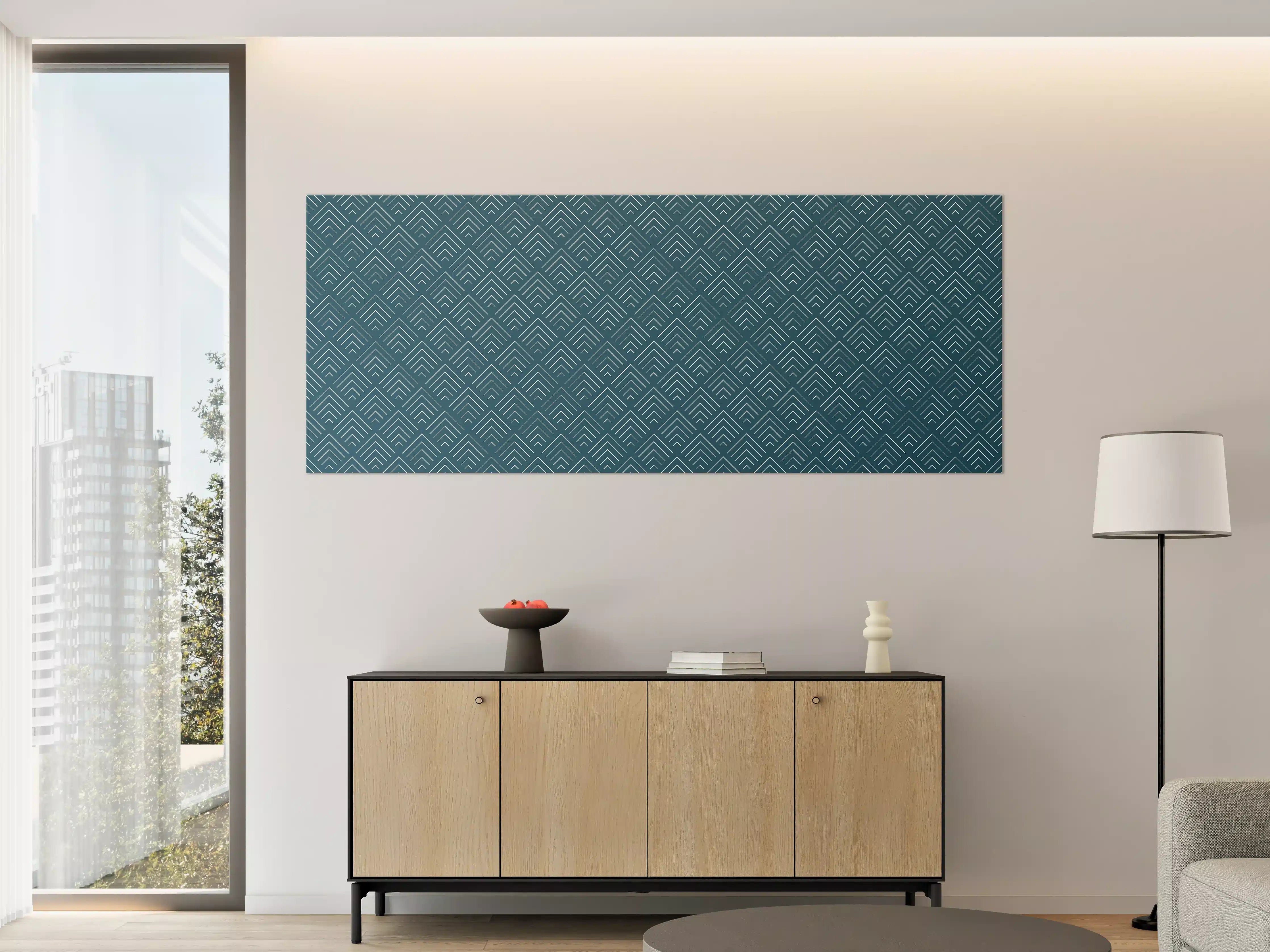 Große Wandbilder - Elegantes Grau-Blau Muster