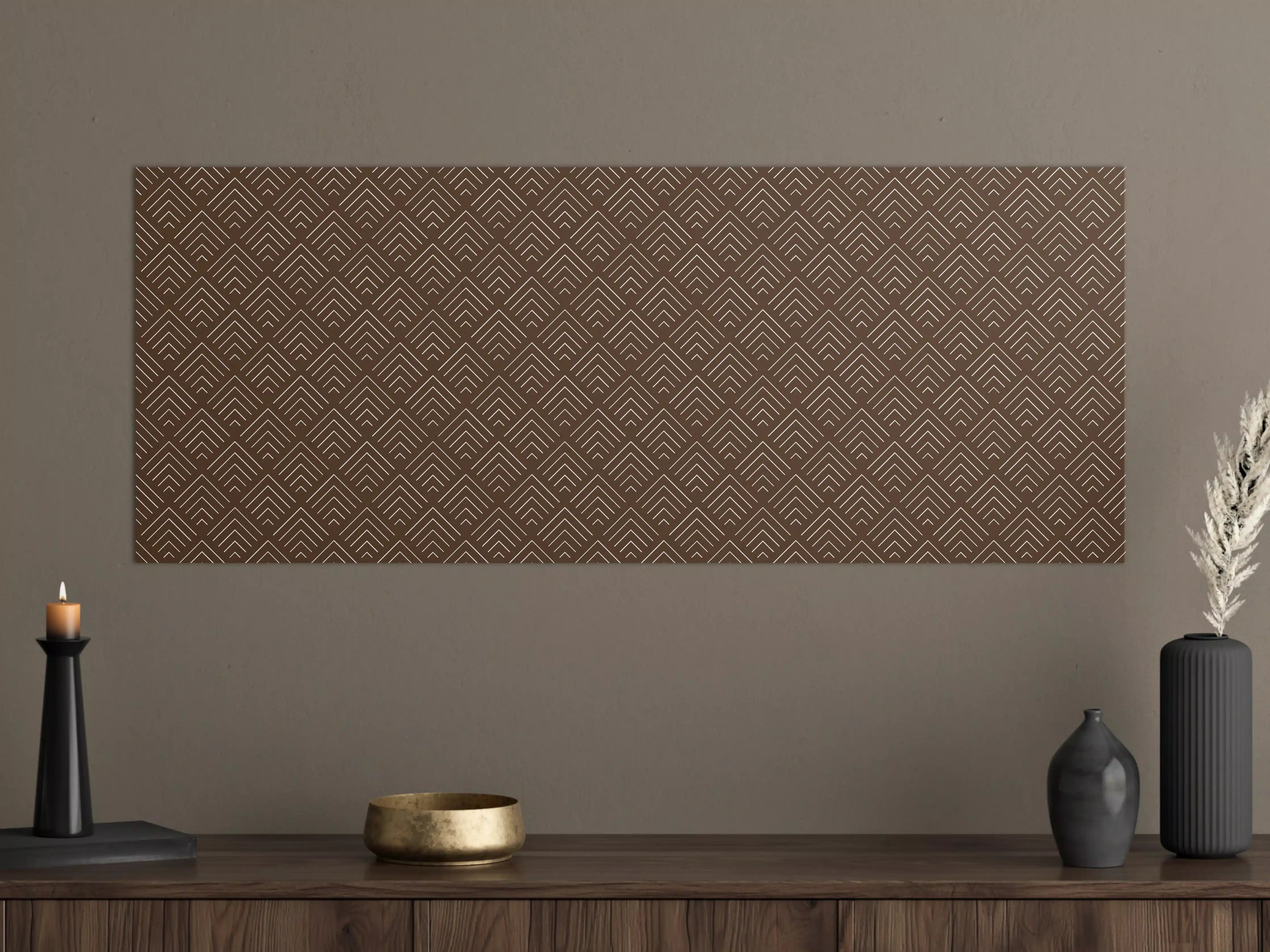 Große Wandbilder - Elegantes braunes Muster mit geometrischer Struktur