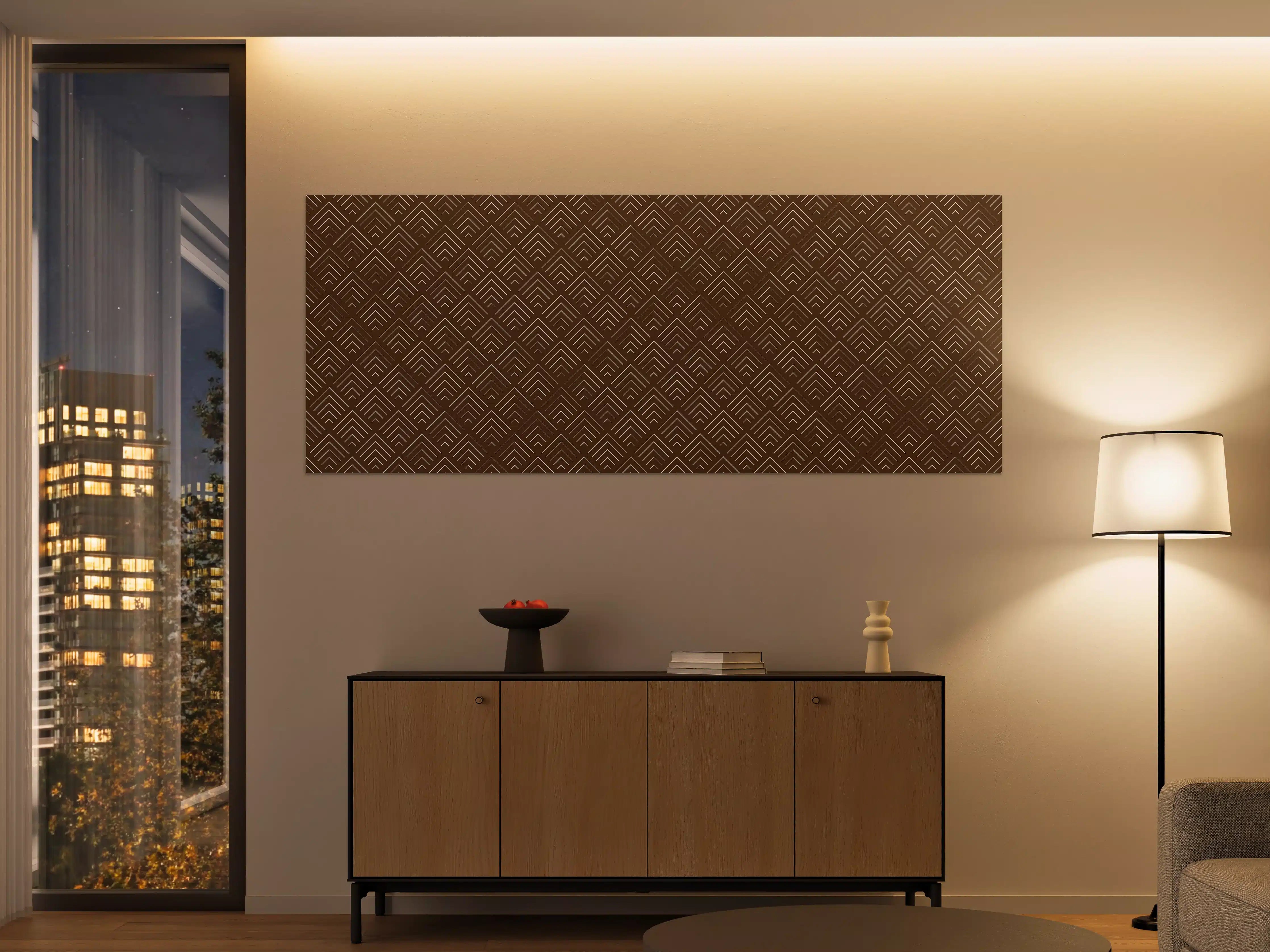 Große Wandbilder - Elegantes braunes Muster mit geometrischer Struktur
