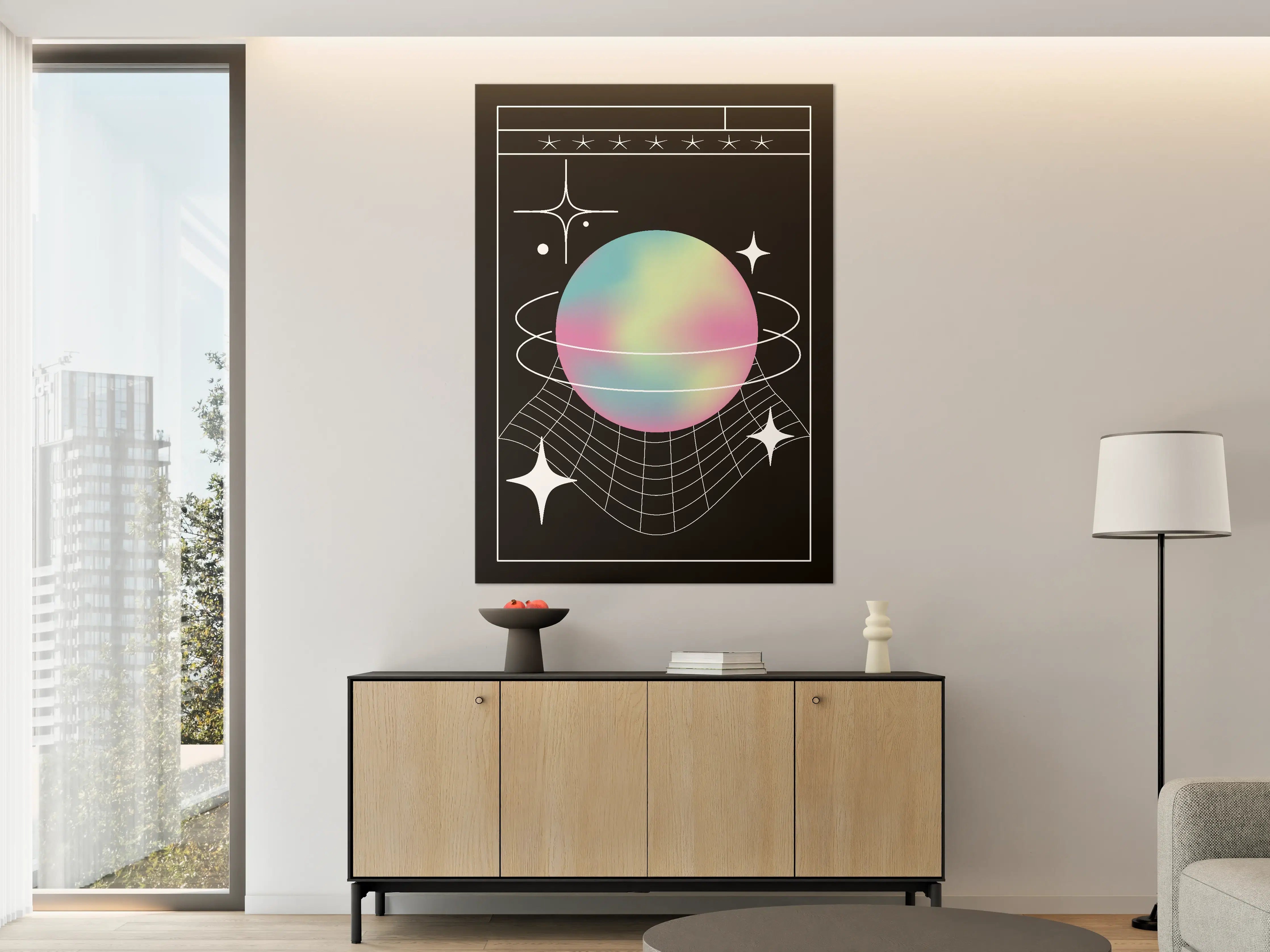 Große Wandbilder - Elegantes futuristisches Weltraum-Motiv