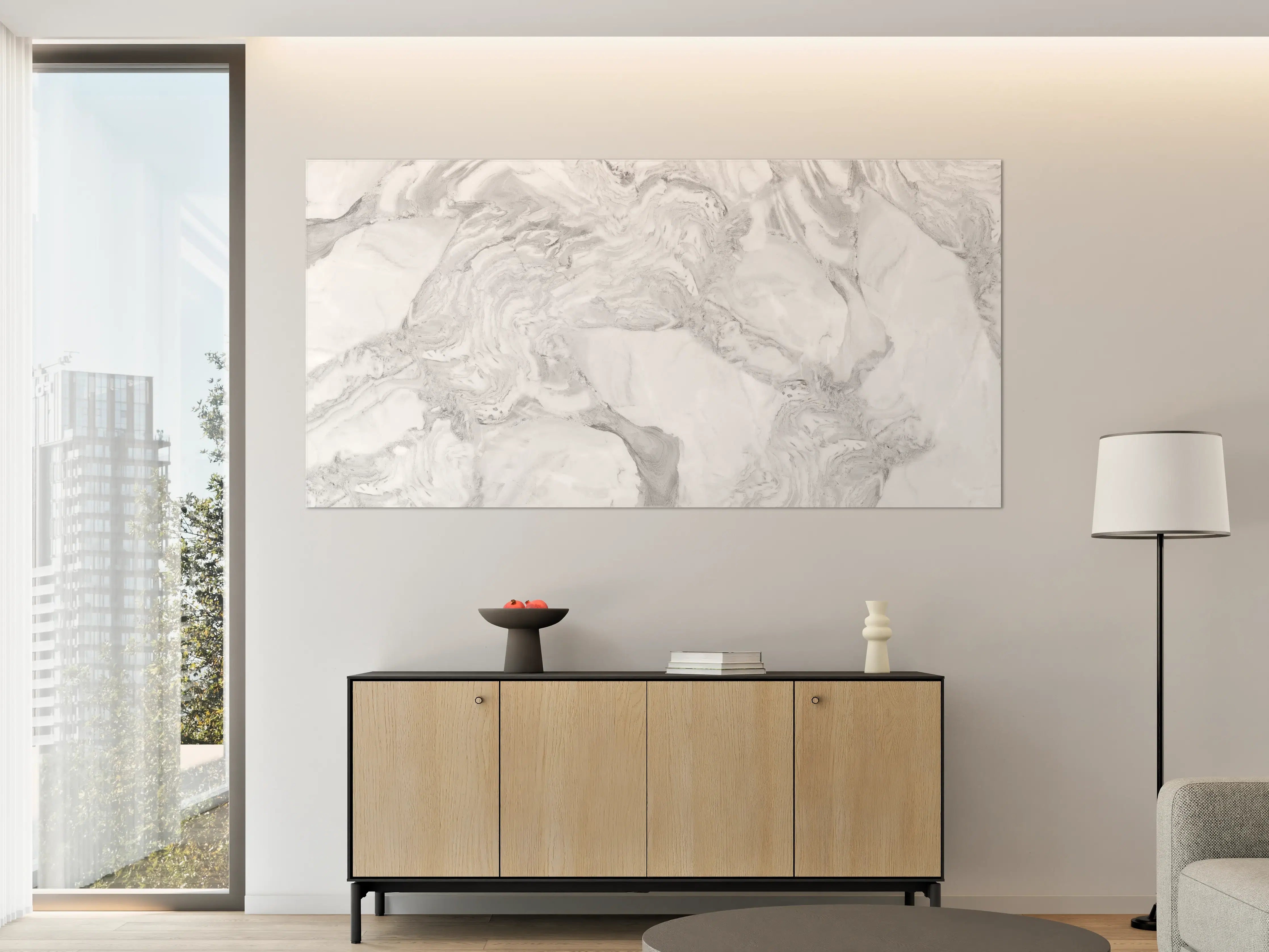 Große Wandbilder - Elfenbein italienischer Marmor