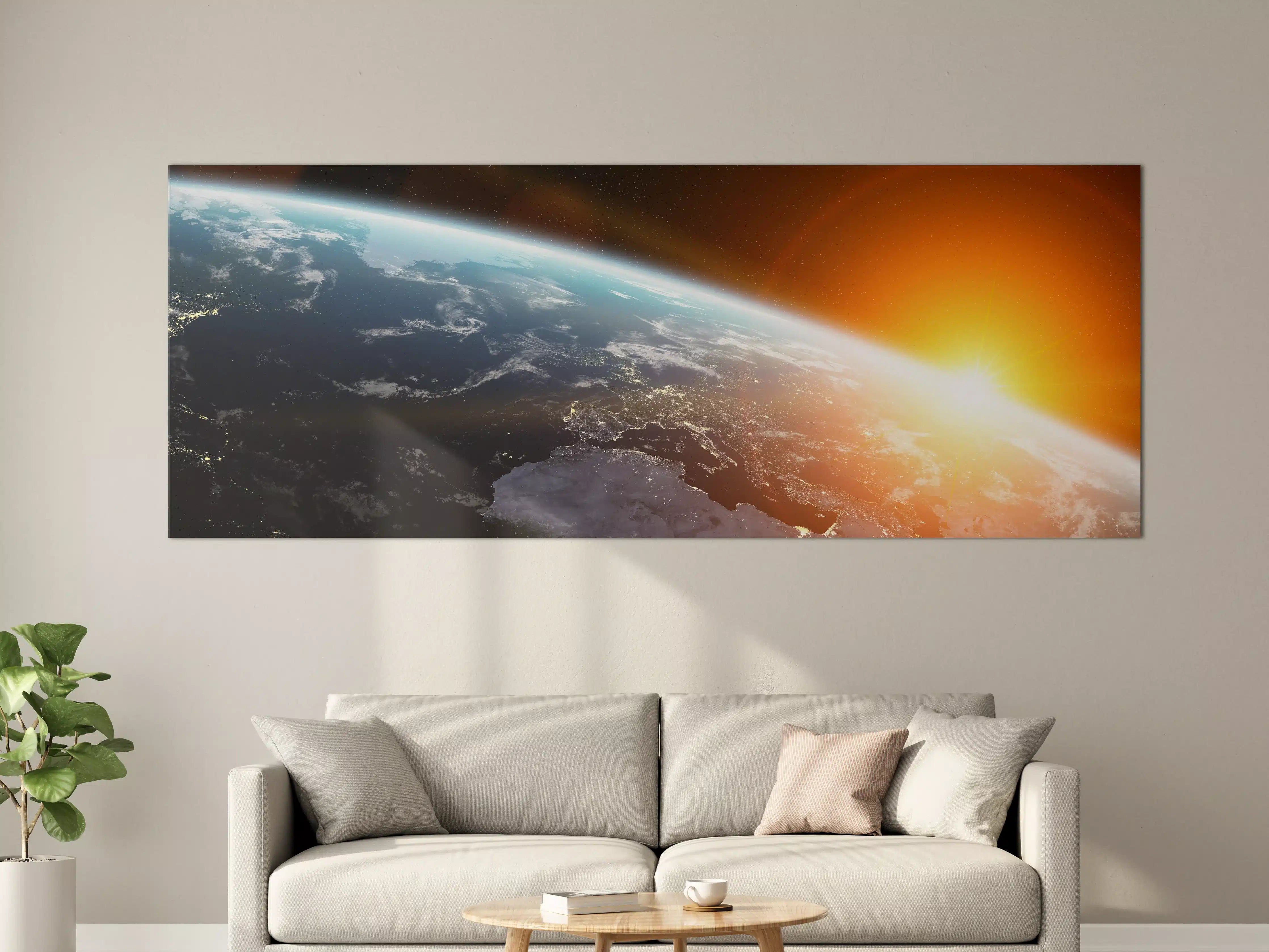 Große Wandbilder - Erdblick bei Sonnenaufgang