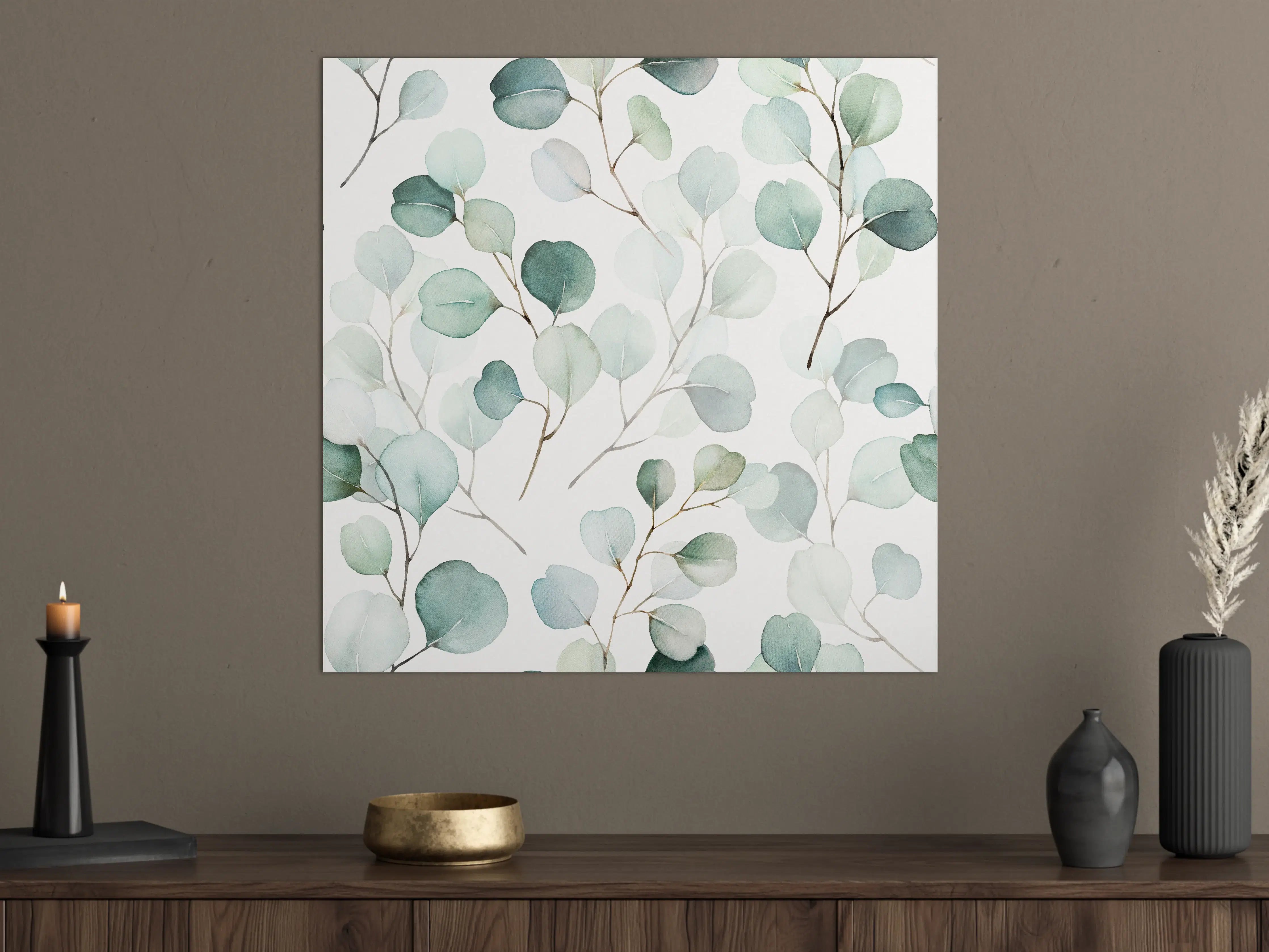 Große Wandbilder - Eukalyptus Aquarell