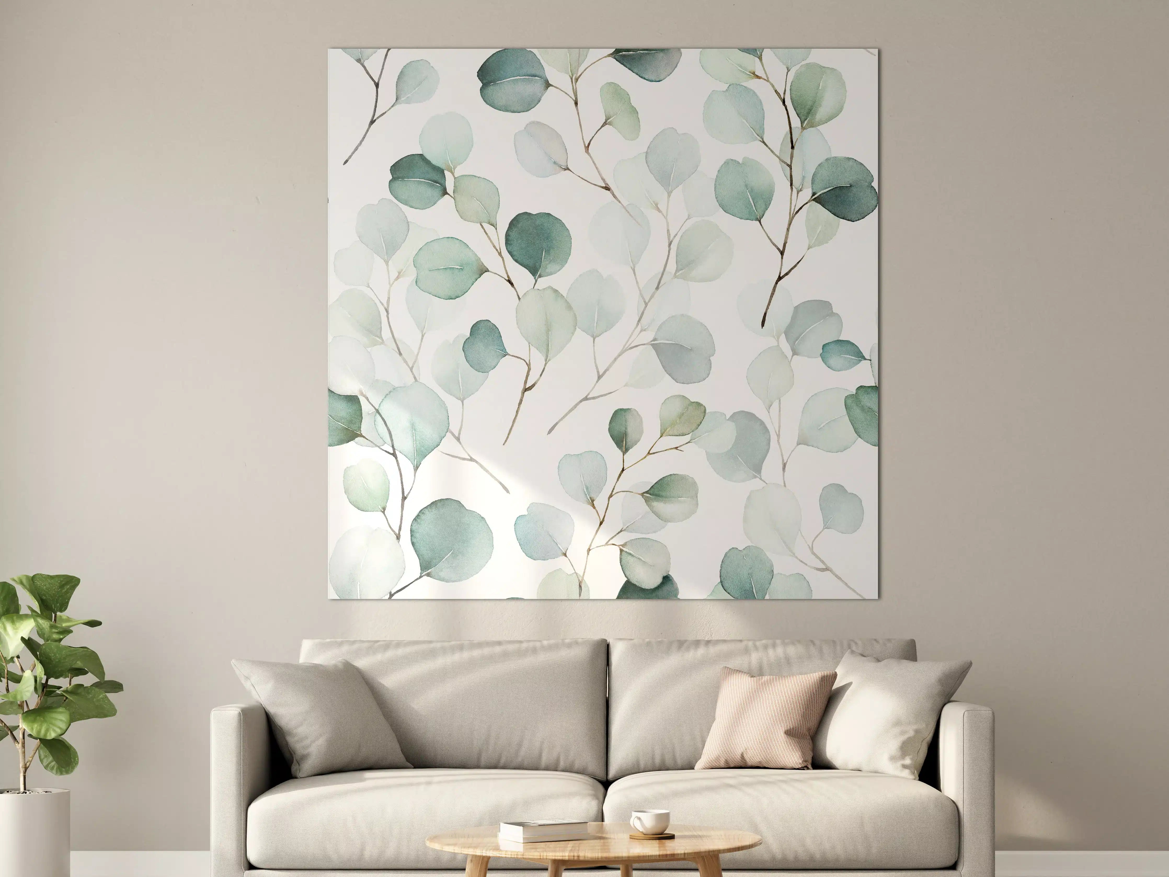 Große Wandbilder - Eukalyptus Aquarell