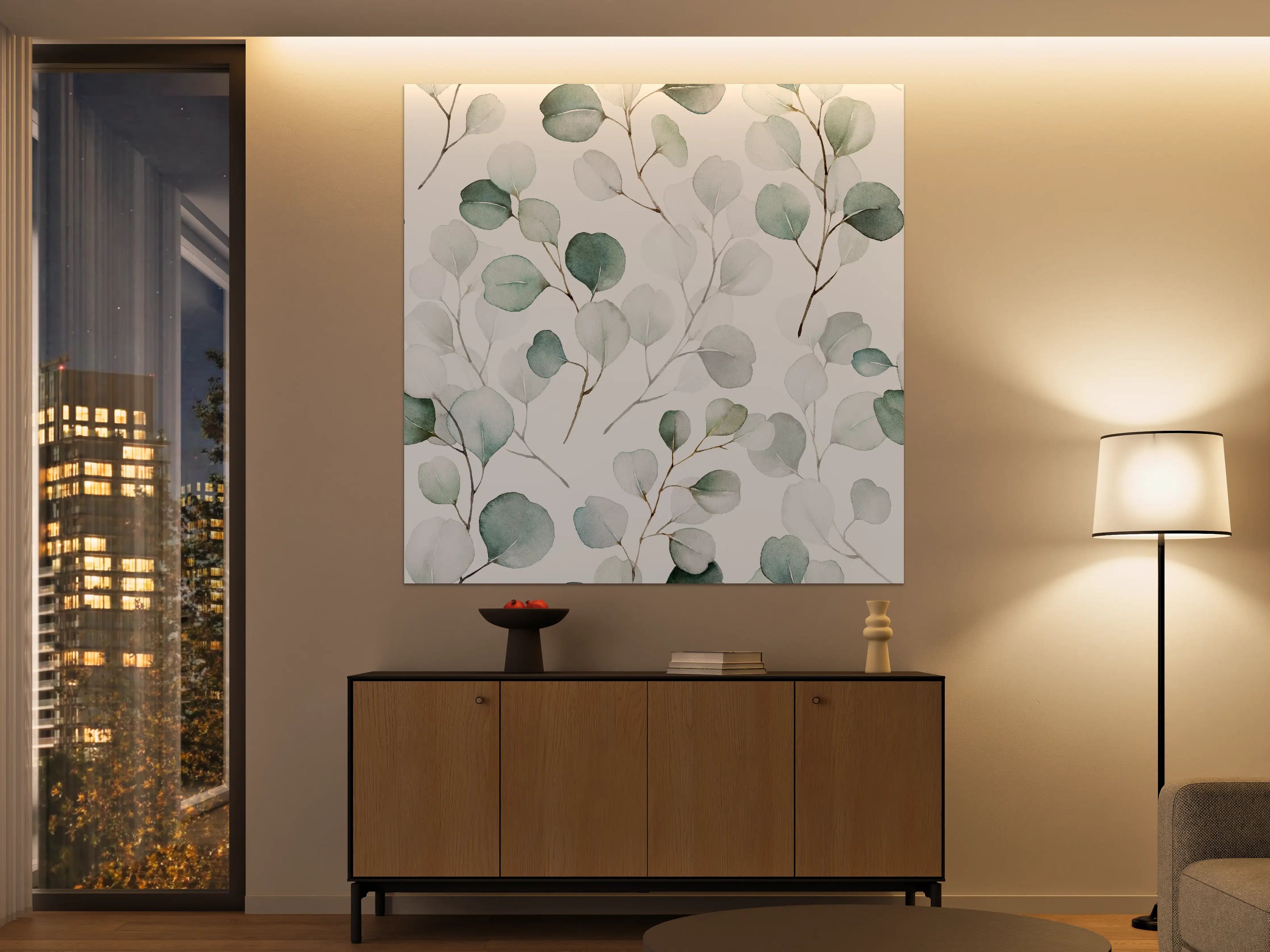 Große Wandbilder - Eukalyptus Aquarell