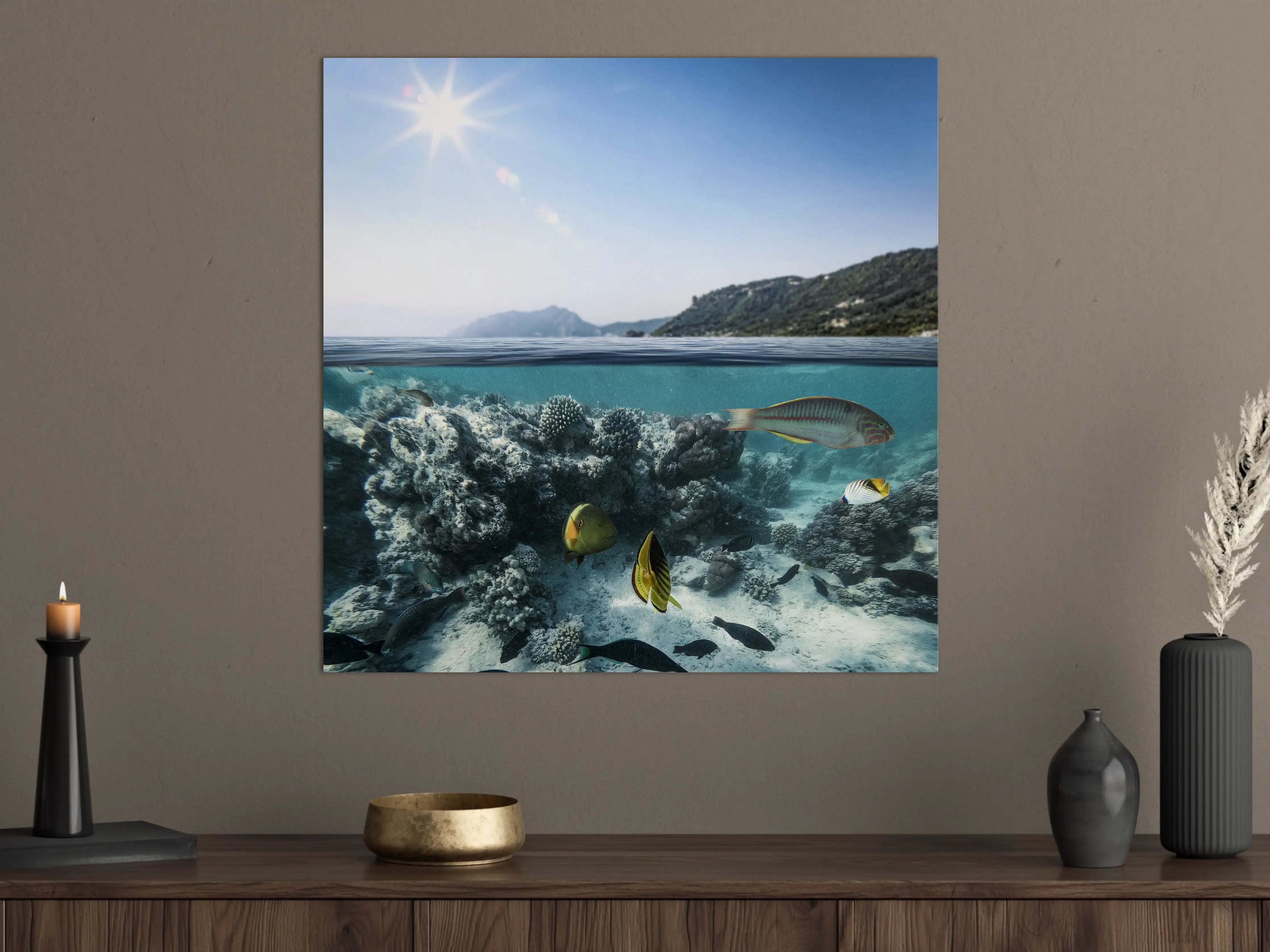 Große Wandbilder - Exotische Fische im Korallenriff