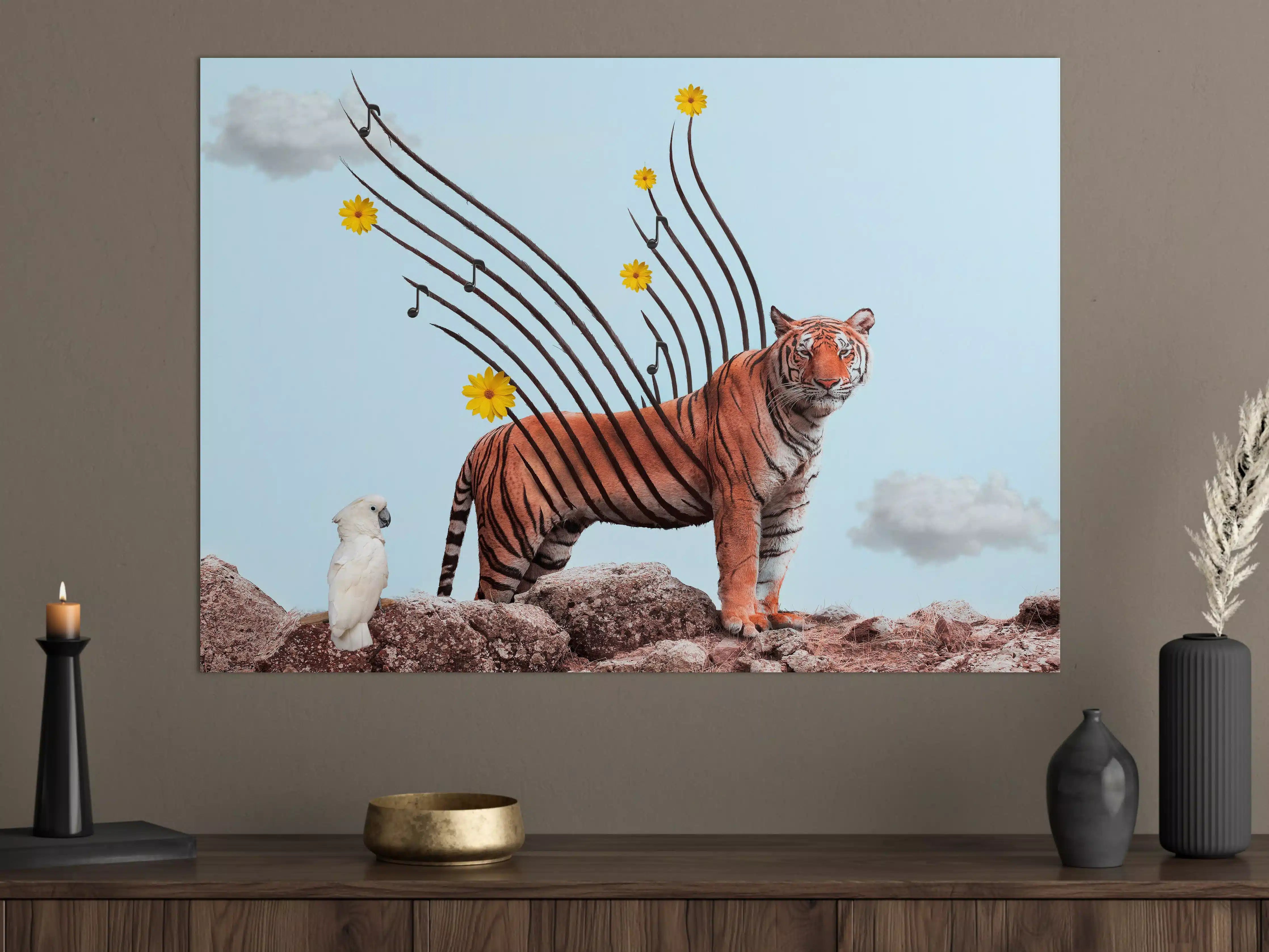 Große Wandbilder - Exotischer Tiger - Grafik