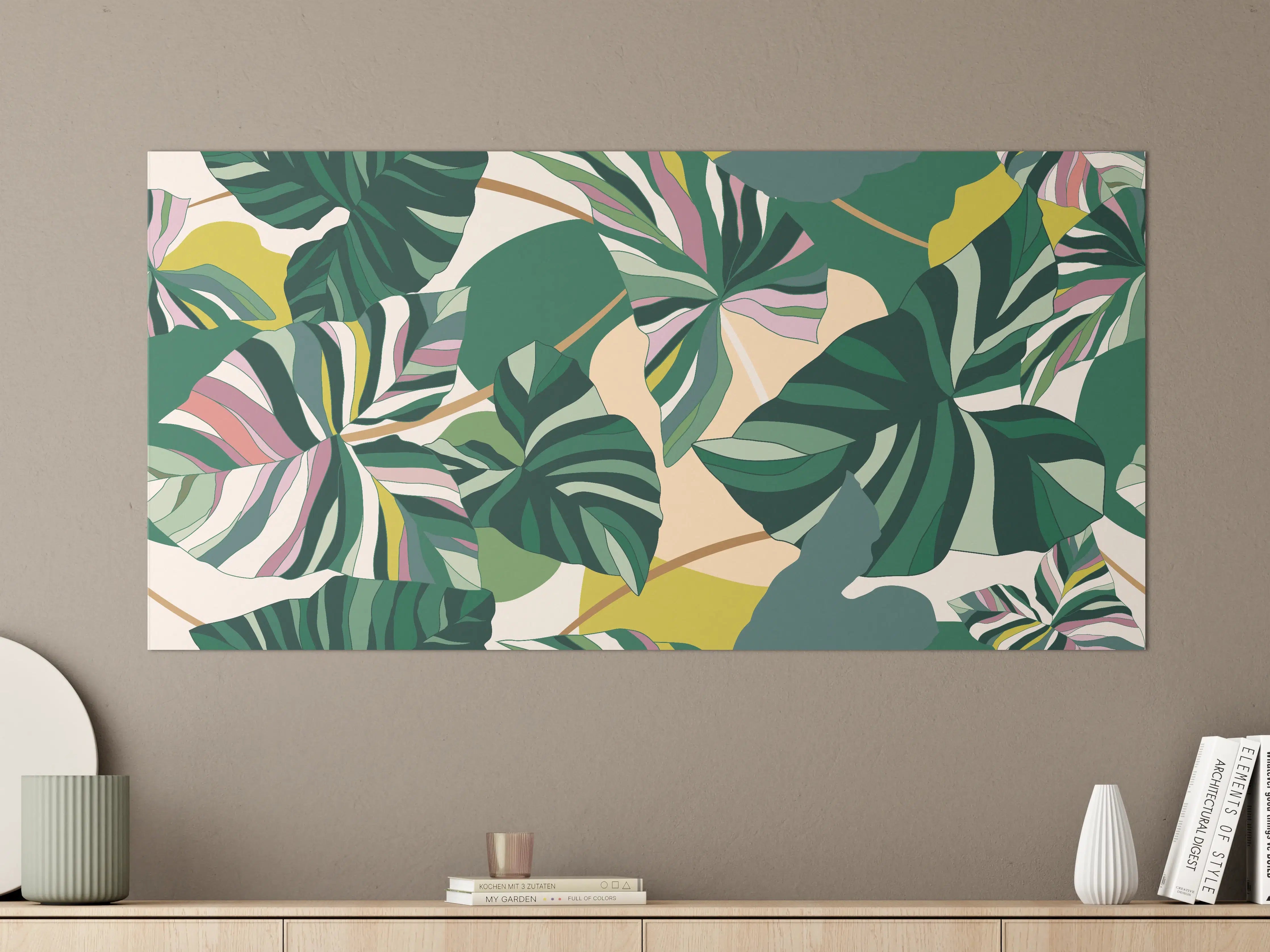 Große Wandbilder - Exotisches Monstera Blattdesign