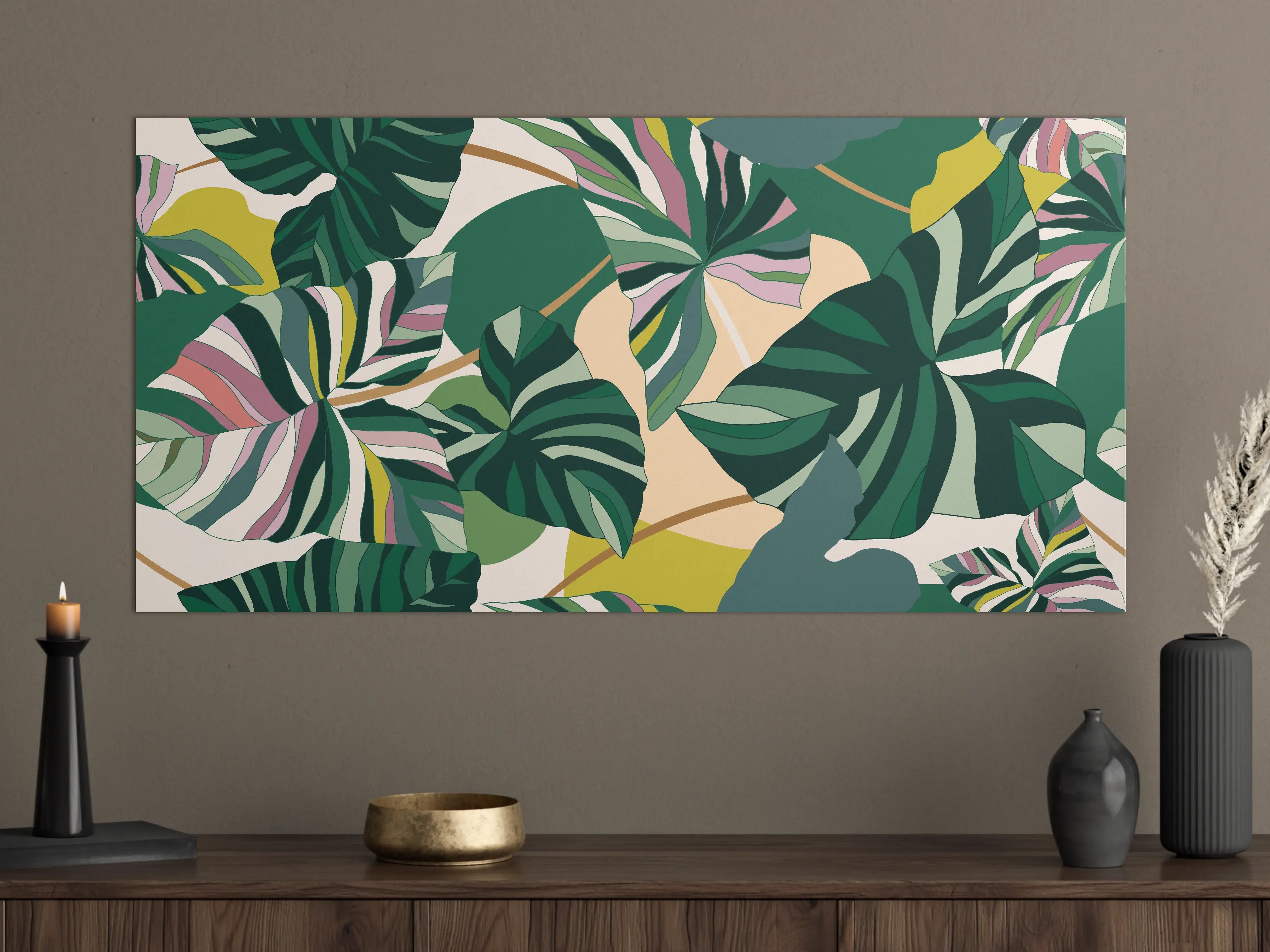 Große Wandbilder - Exotisches Monstera Blattdesign