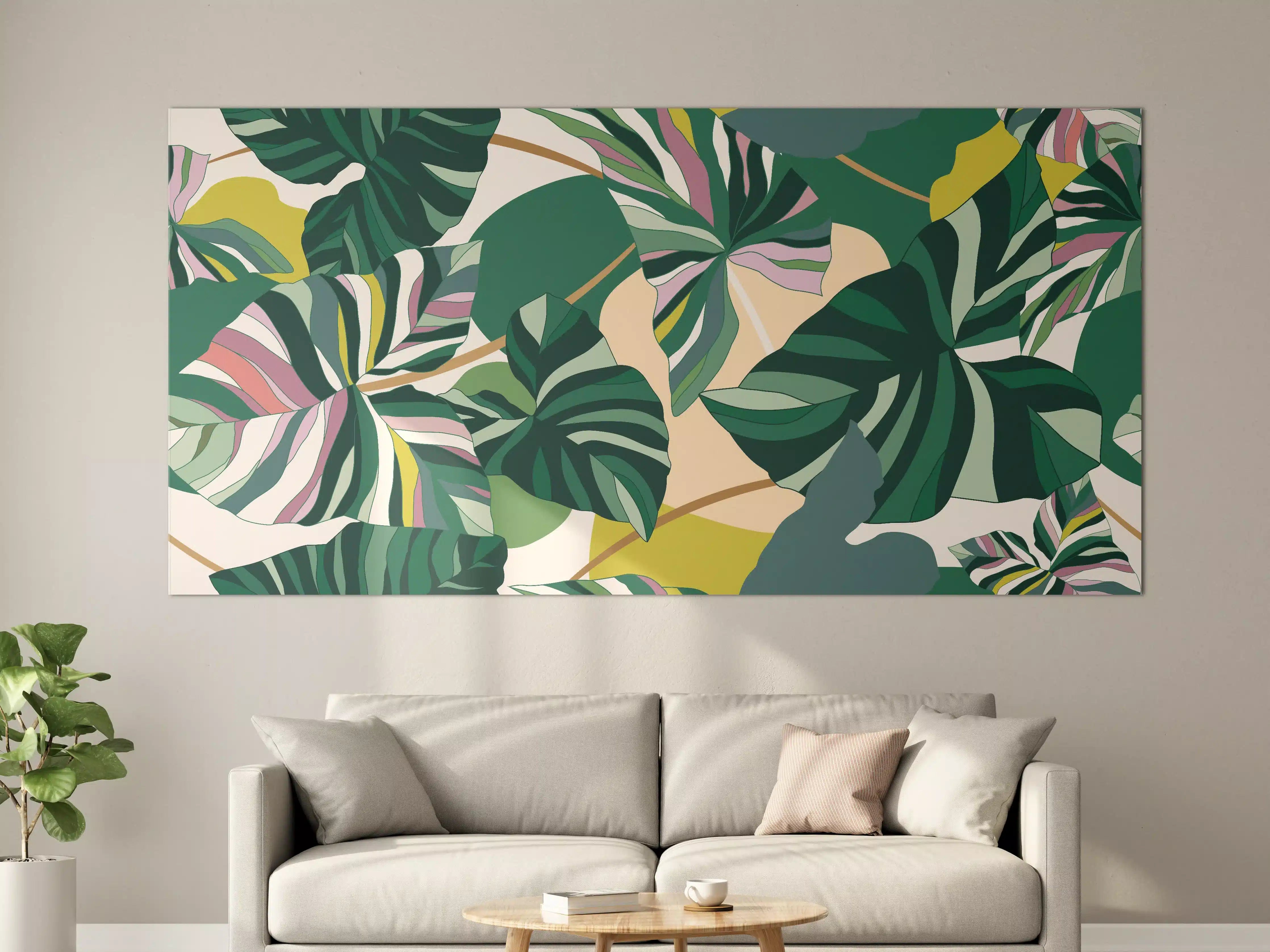 Große Wandbilder - Exotisches Monstera Blattdesign