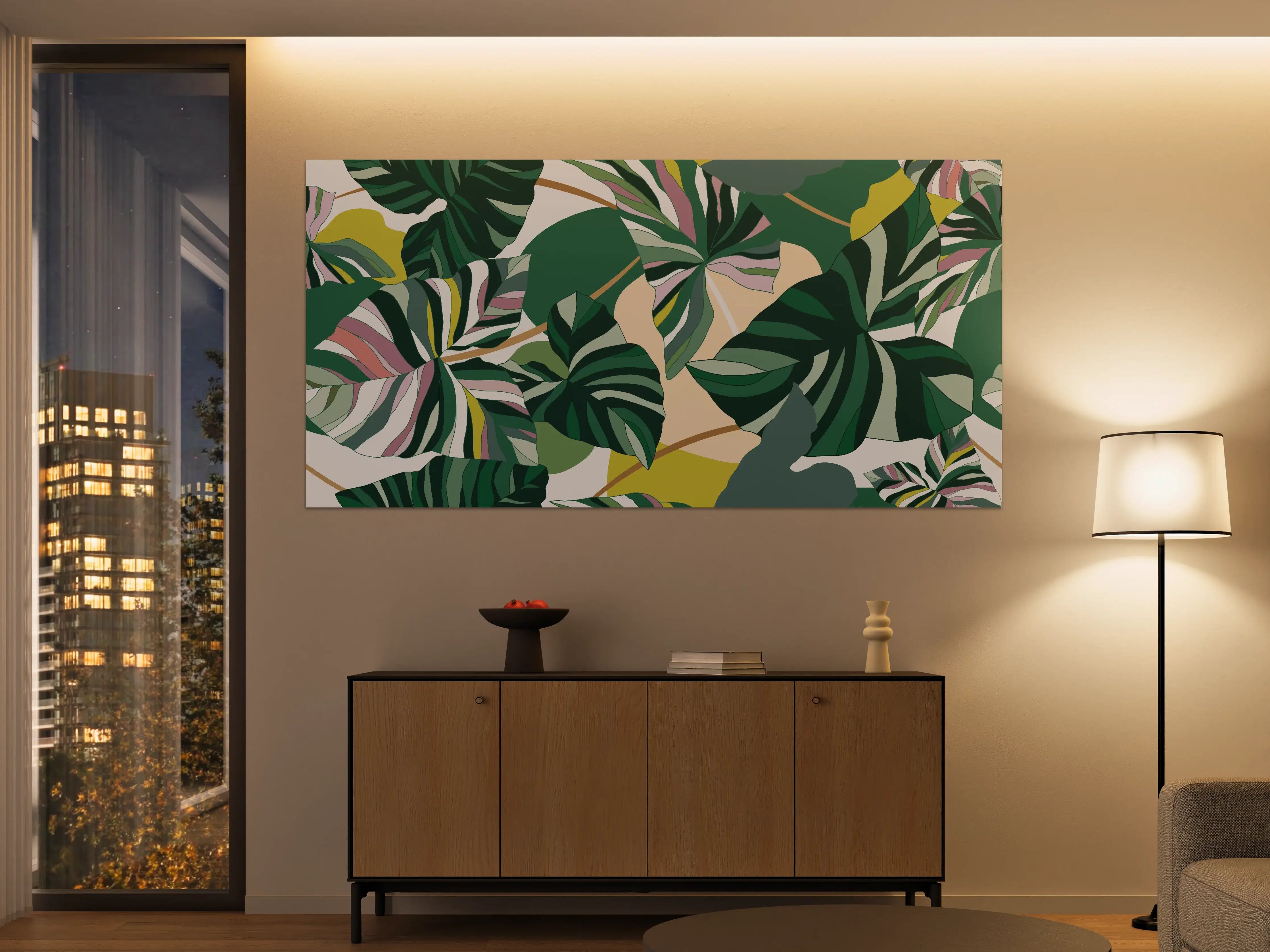 Große Wandbilder - Exotisches Monstera Blattdesign